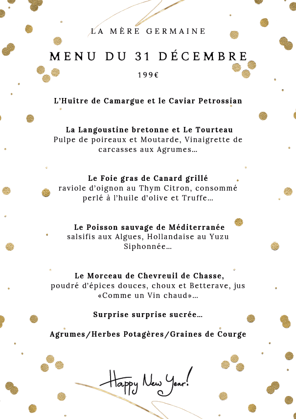 Dner de Rveillon du Nouvel an  la Mre Germaine