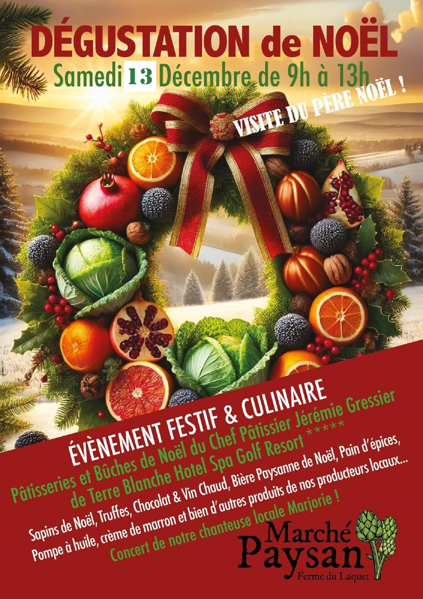 Dgustation de Nol des Producteurs du March Paysan