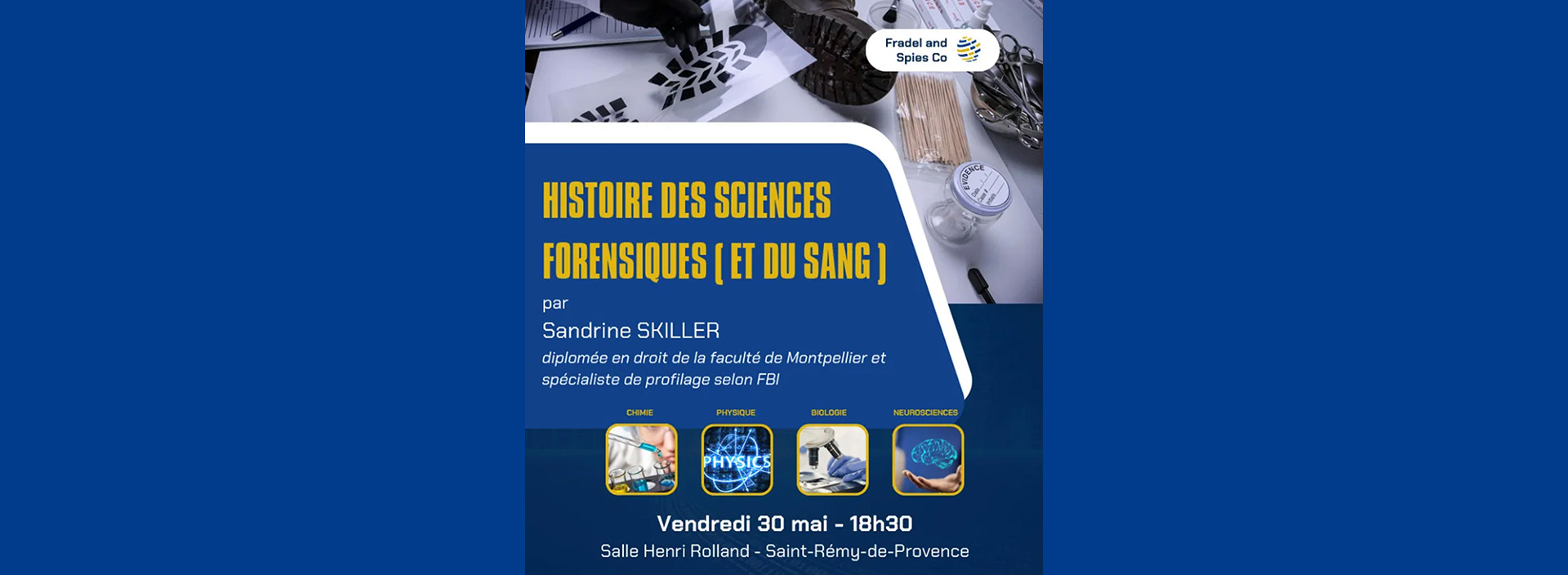 Confrence : Histoire des Sciences Forensiques (et du sang)