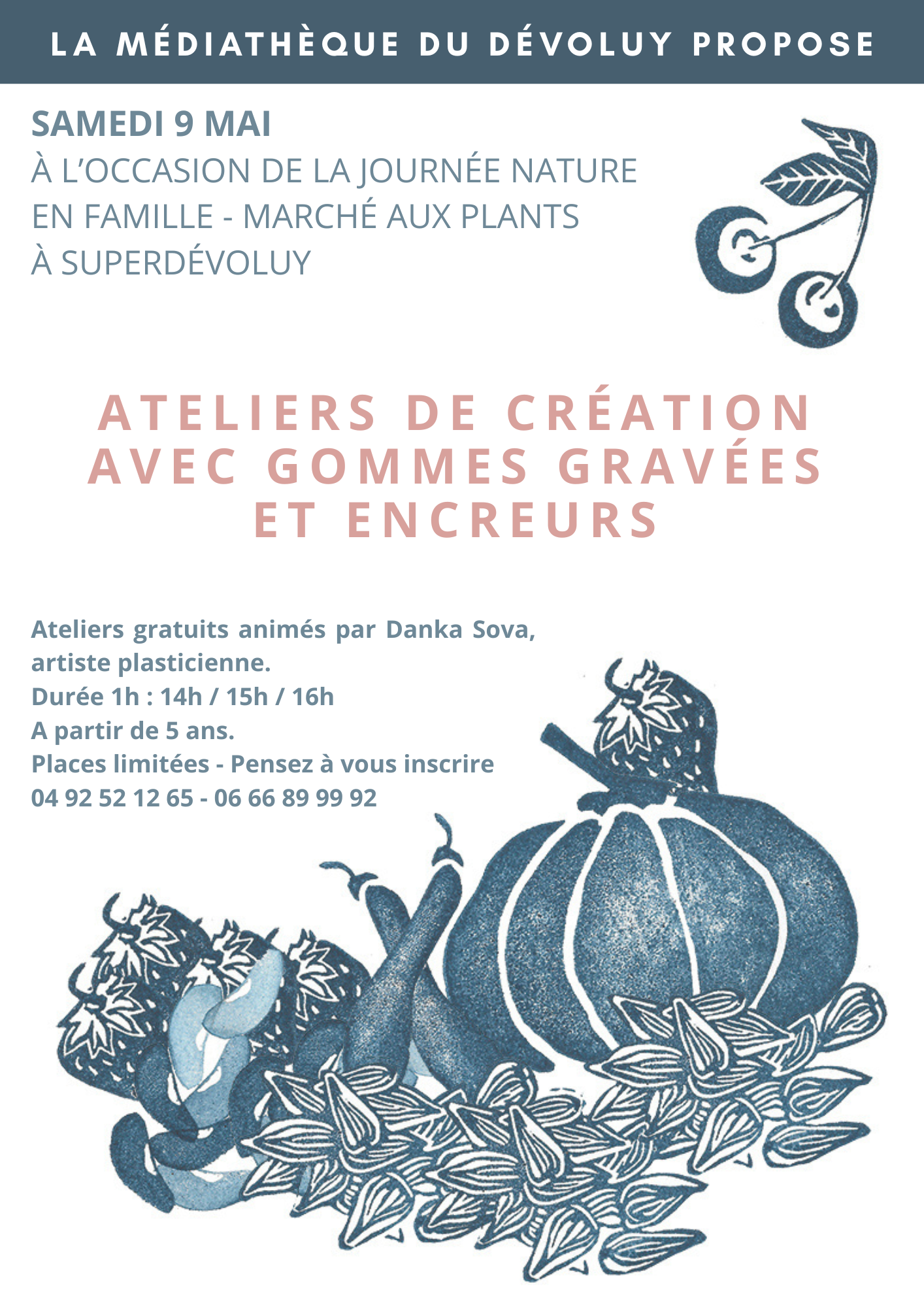 Programmation culturelle de la m�diath�que : Jardin et empreintes