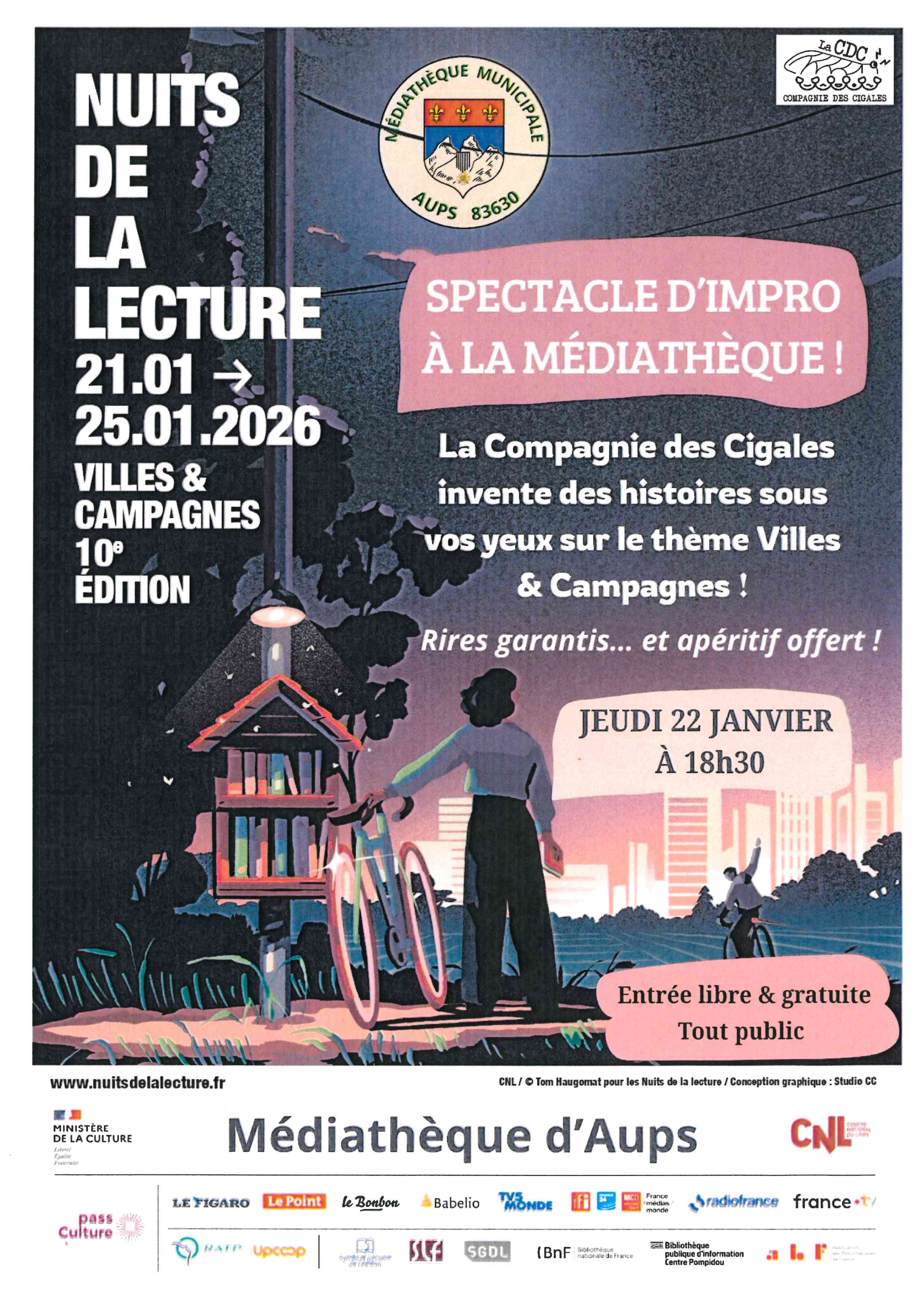 Spectacle d'impro - Les Nuits de la Lecture