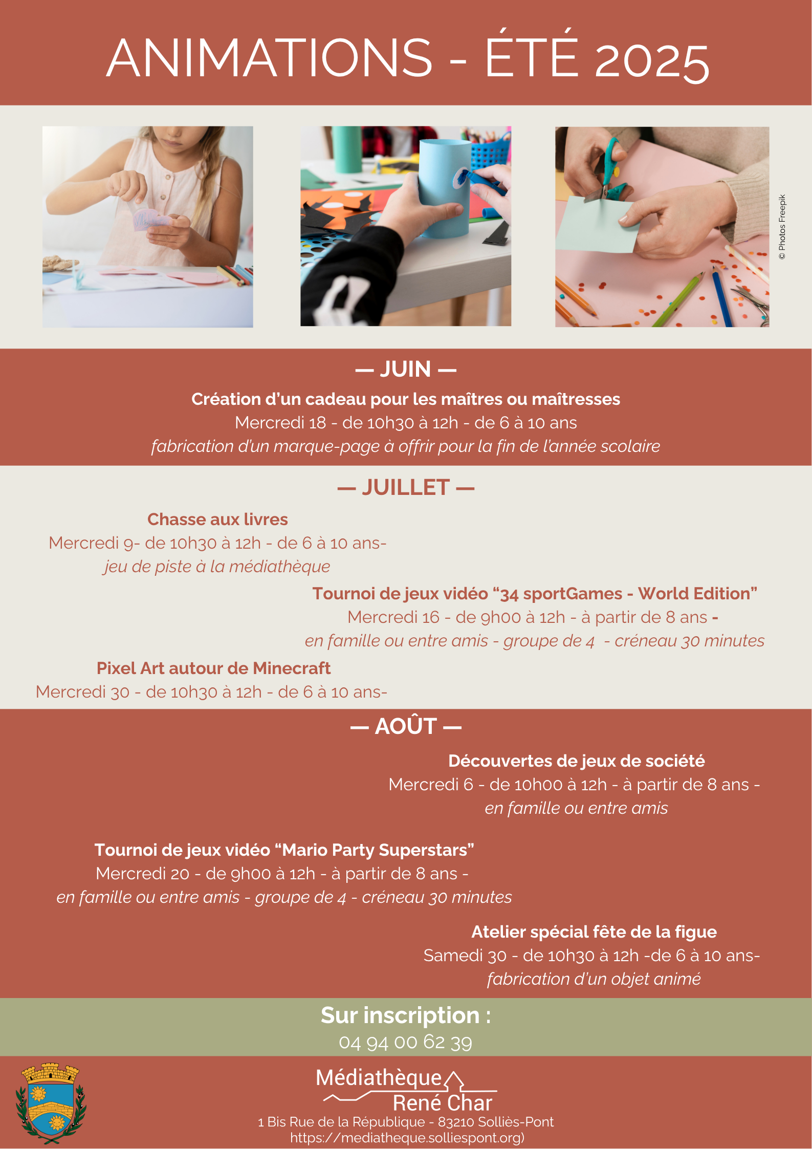 Ateliers  la Mdiathque Ren Char  - Chasse aux livres