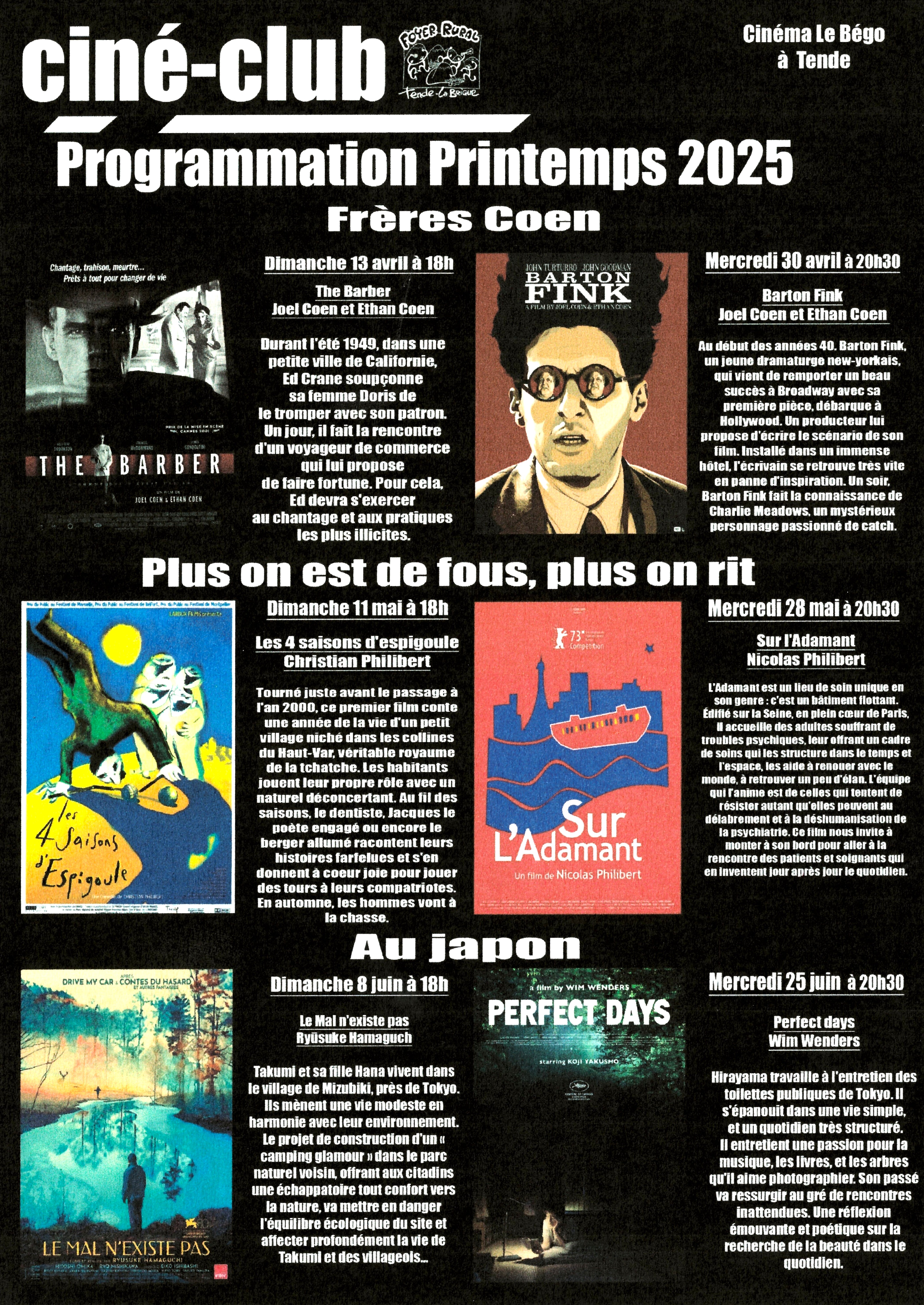 Cin-club : Printemps 2025