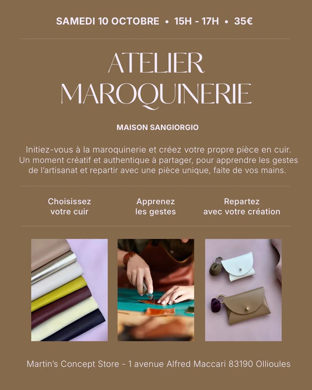 Atelier maroquinerie - Martin's Concept Store