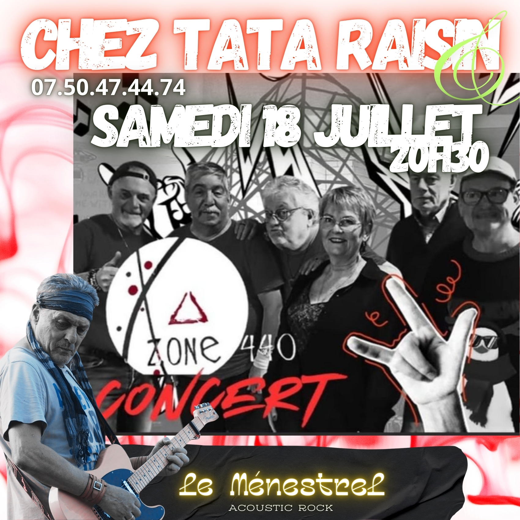 Concert Zone440 et  Le mnestrel : pop rock