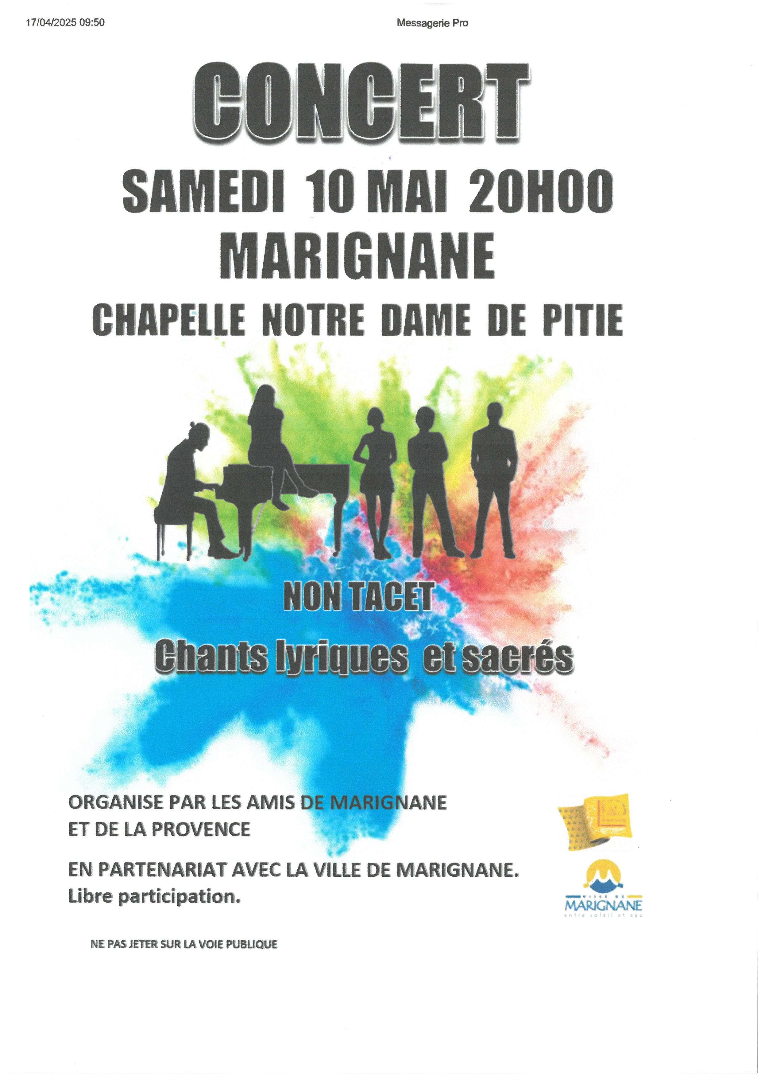 Concert lyrique avec le groupe Non Tacet