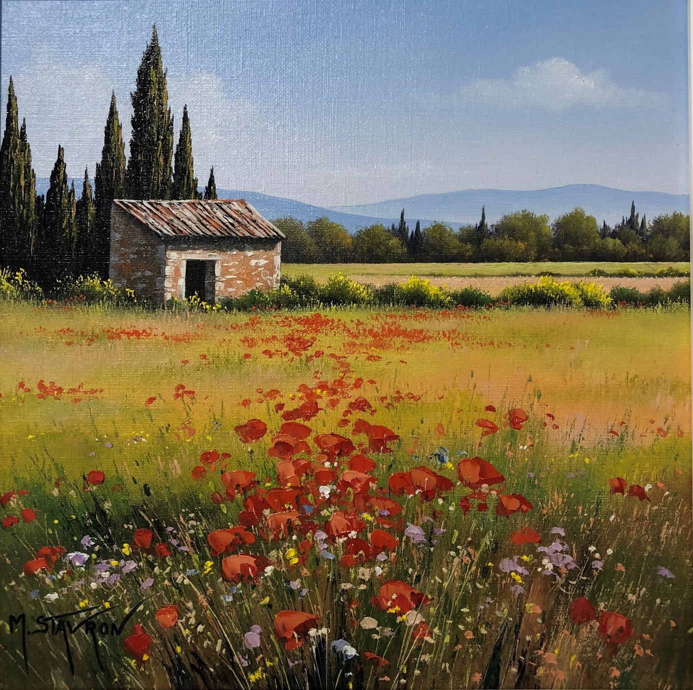 Exposition : Michel Stavron � Paysages et natures mortes