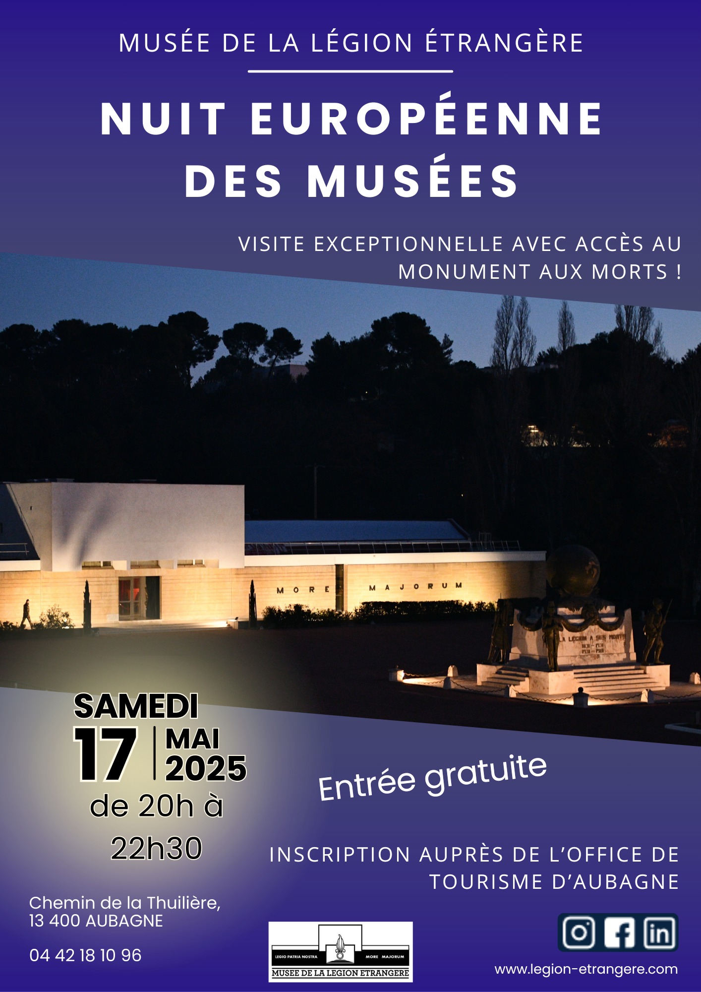 Nuit europenne des muses : visite guide du Muse de la Lgion trangre