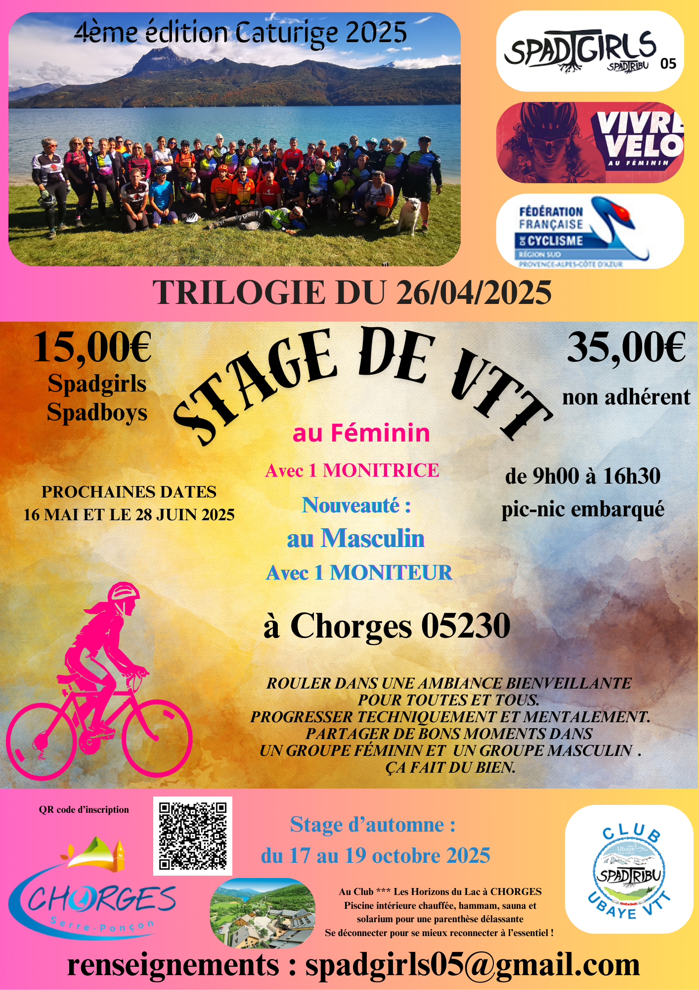Stage de VTT / VTTAE au fminin et au masculin