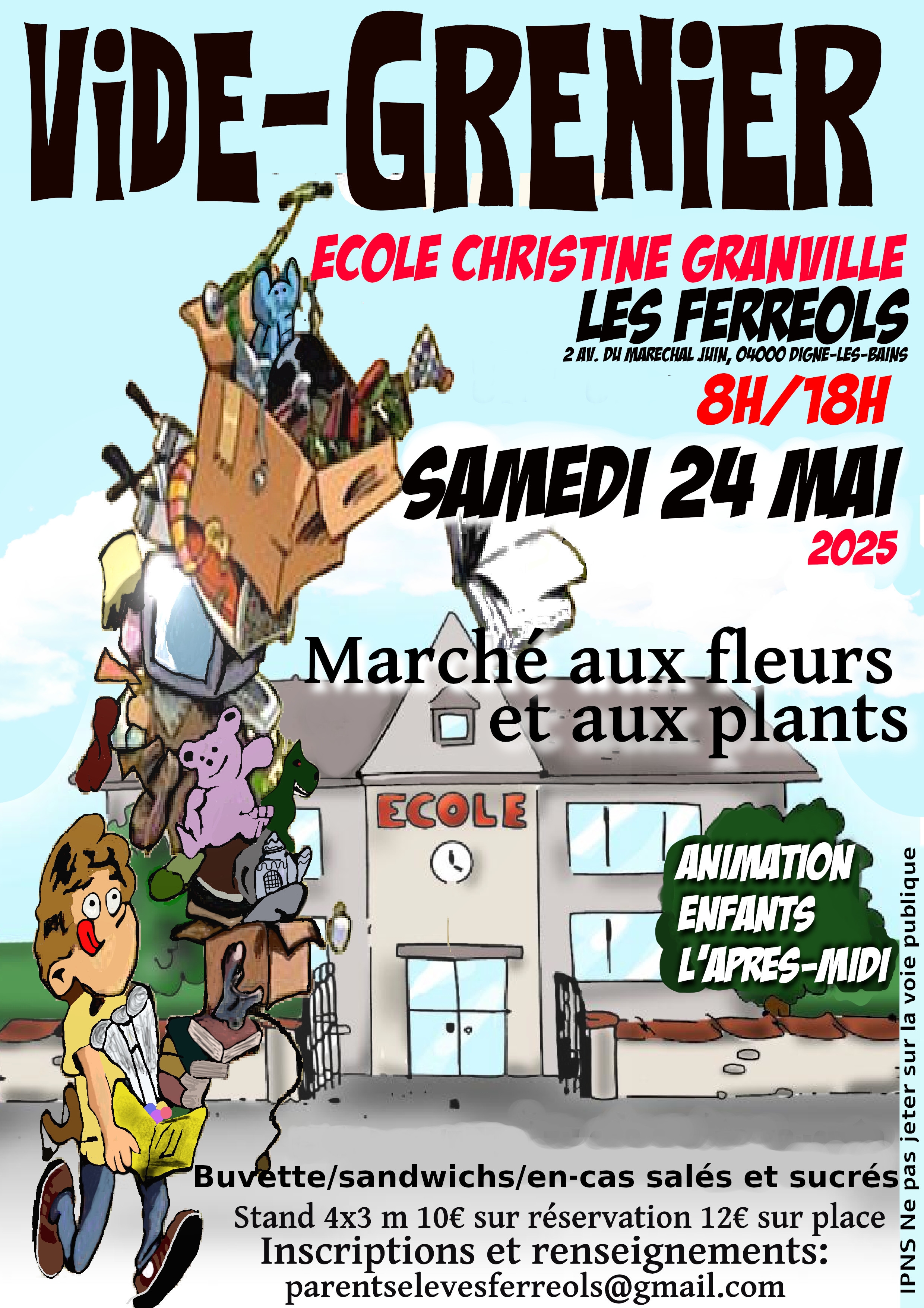 Vide Grenier et march aux fleurs - Ecole des Ferrols