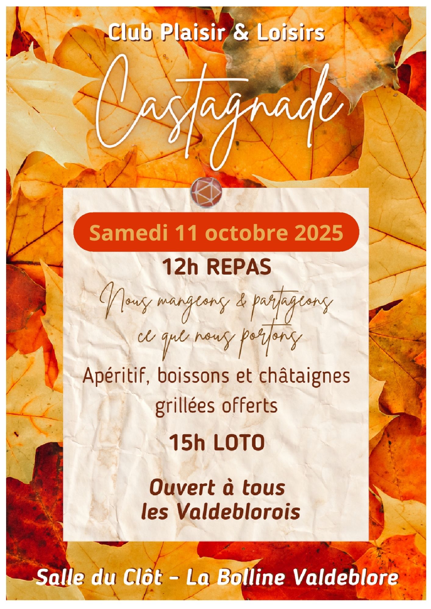 Castagnade et loto  Valdeblore La Bolline