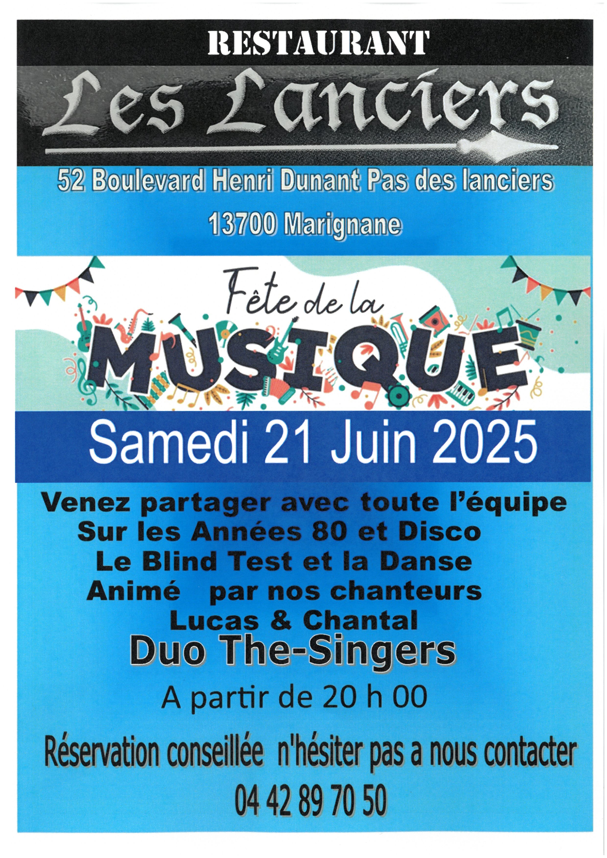 Fte de la musique au restaurant 