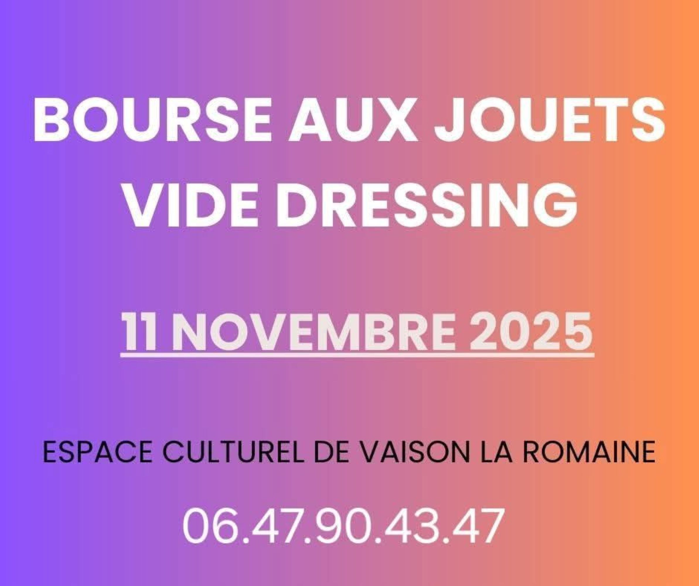 Bourse aux jouets & Vide grenier de l'APE Zolis Mmes
