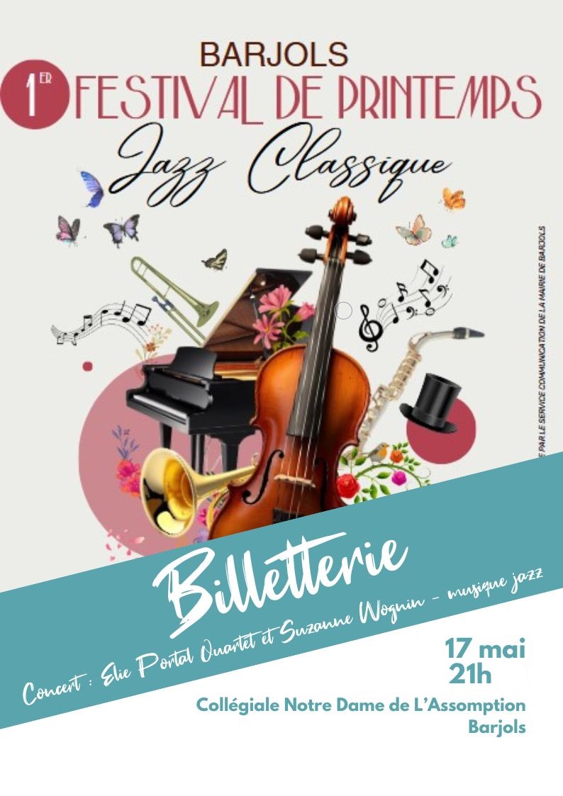 Concert : Elie Portal Quartet feat Suzanne Wognin - musique jazz | Festival de printemps