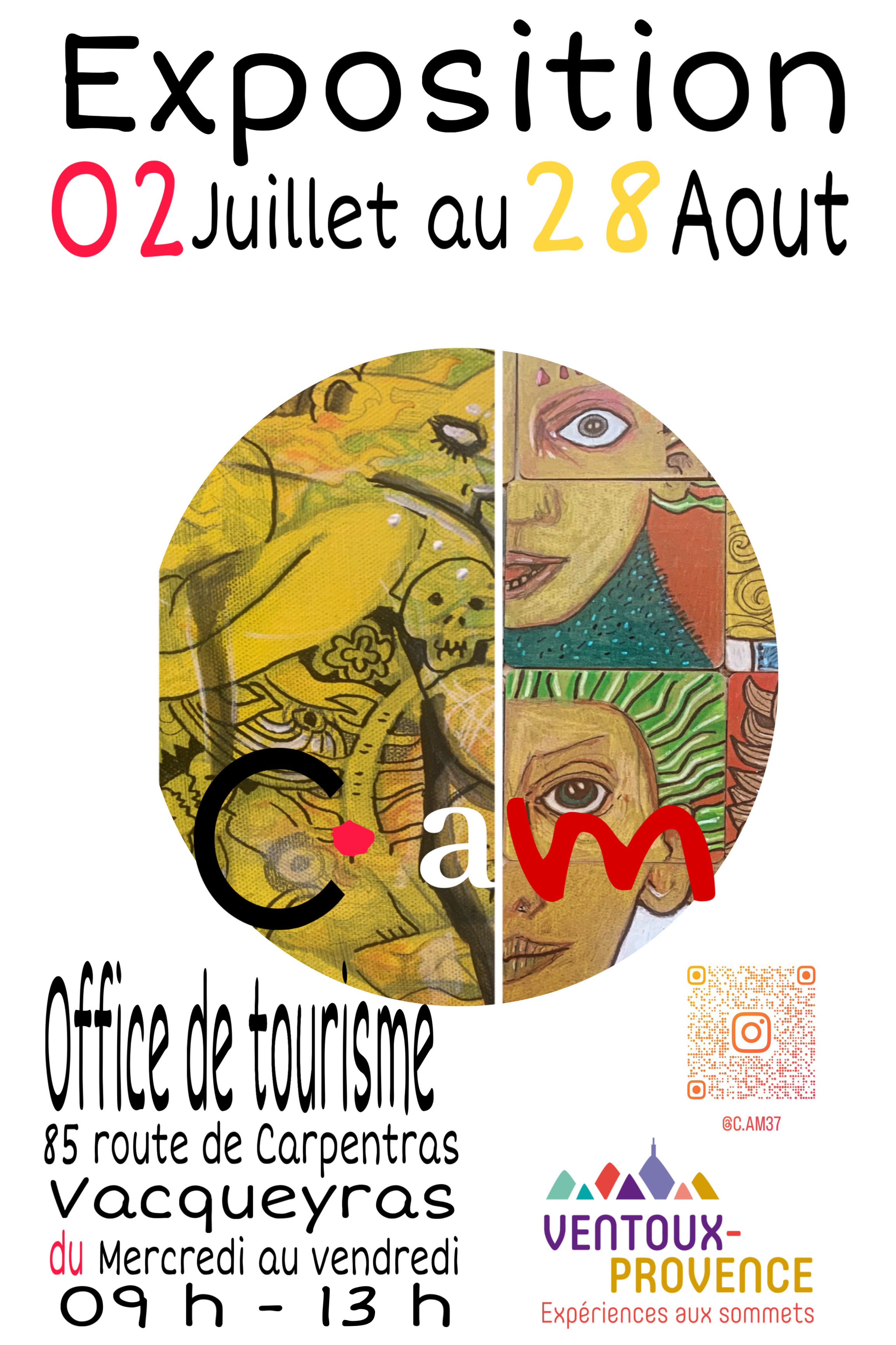 Exposition de peintures et uvres modulables