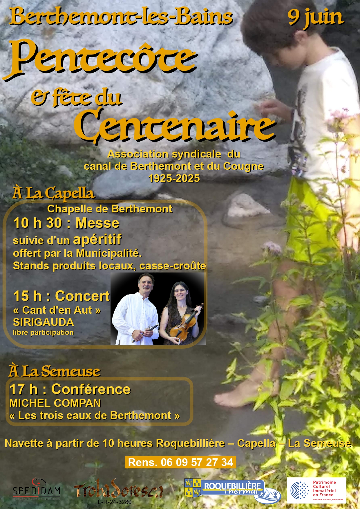 Pentecte et fte du centenaire  Berthemont-les-bains