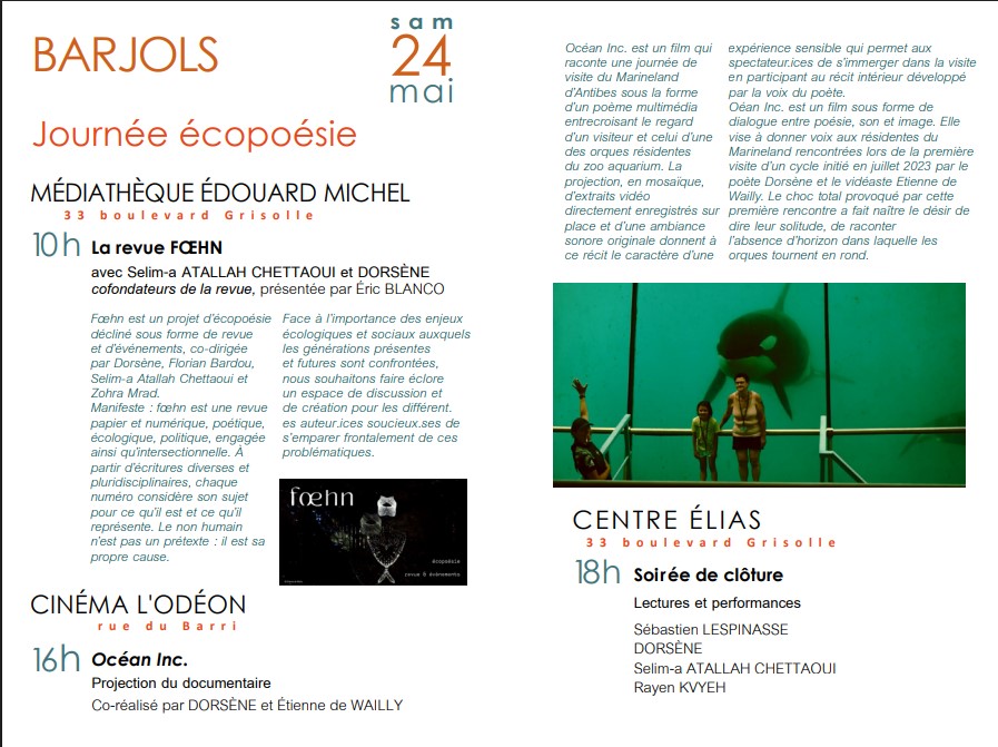 Journe coposie : lectures, performances, projection | Festival les Eauditives