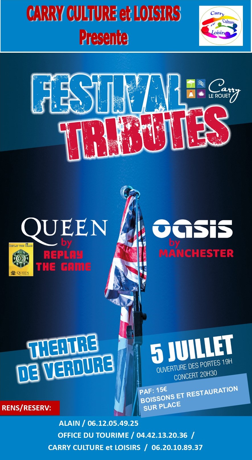 Tributes Queen et Oasis par Replay the Game et Manchester