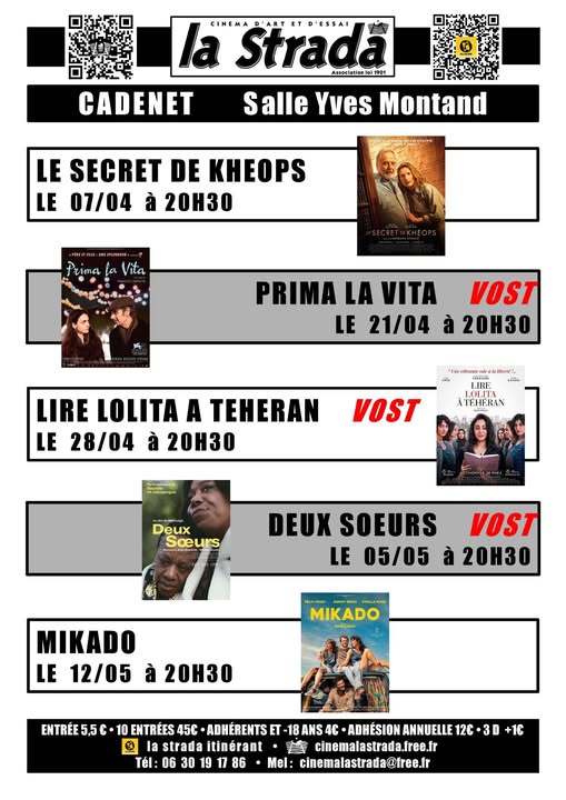 Cinma : La Strada film avril et mai 2025