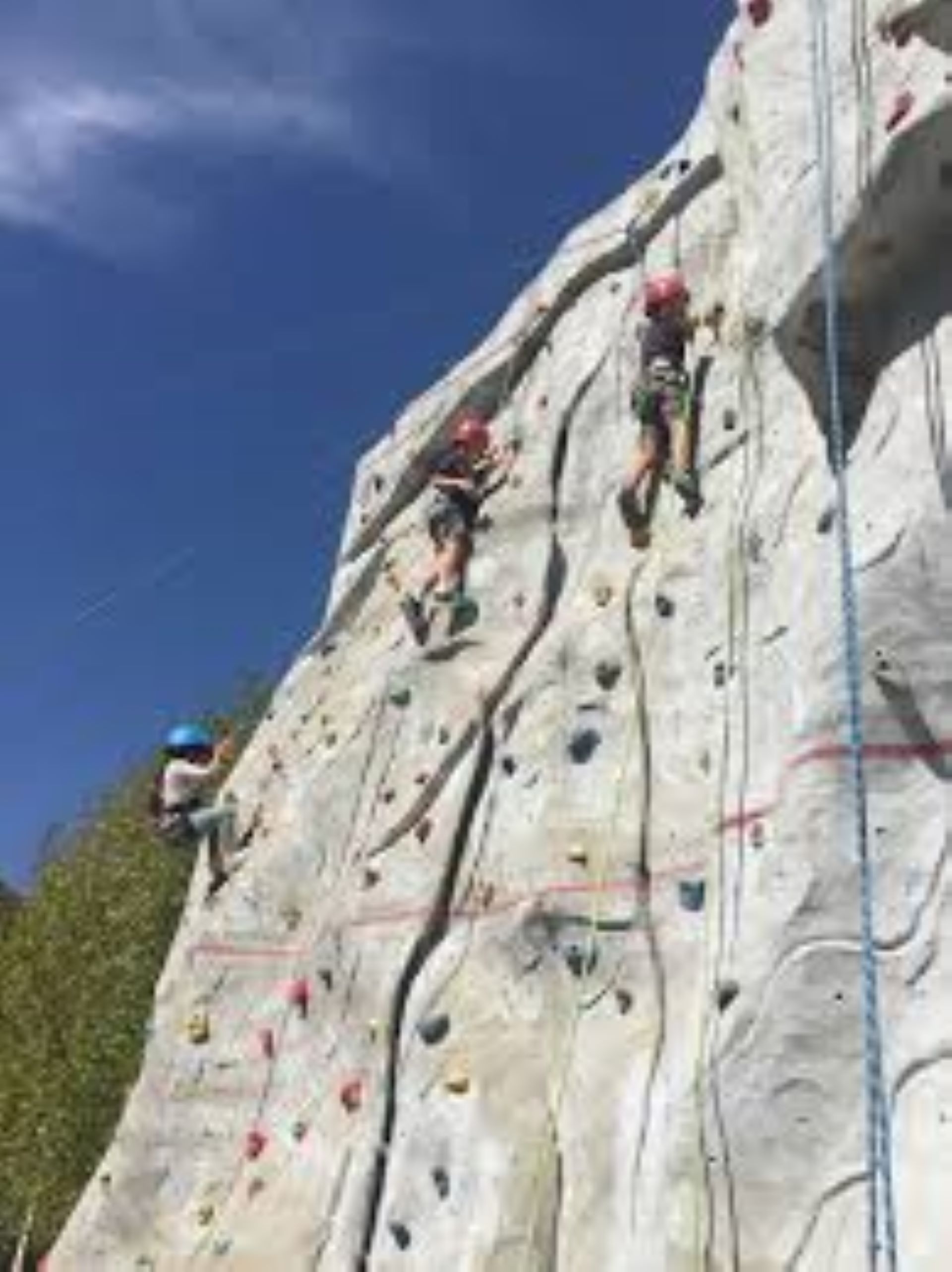 Escalade sur mur artificiel
