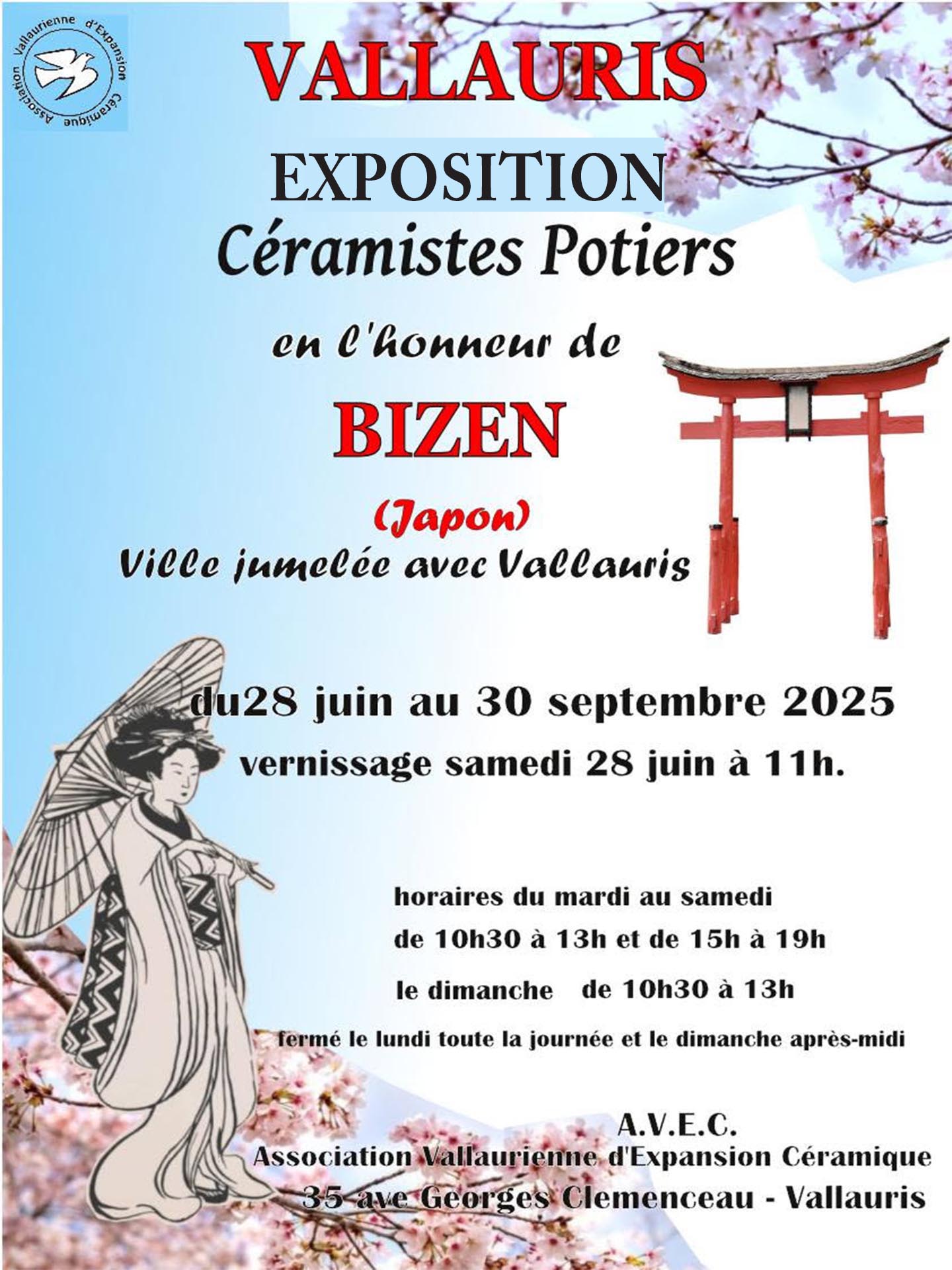 Exposition Cramistes Potiers en l'honneur de BIZEN (Japon)