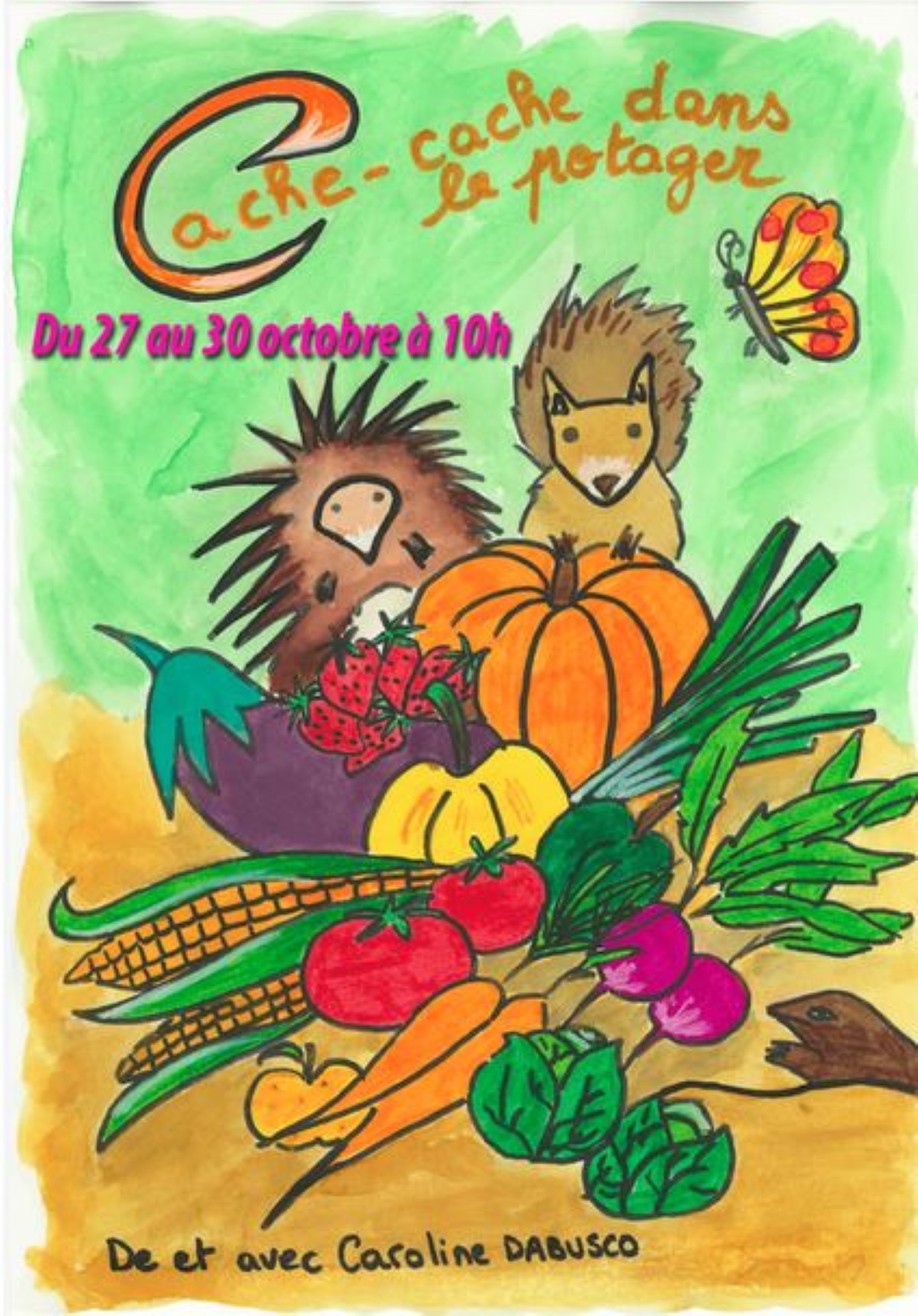 Cache-cache dans le potager