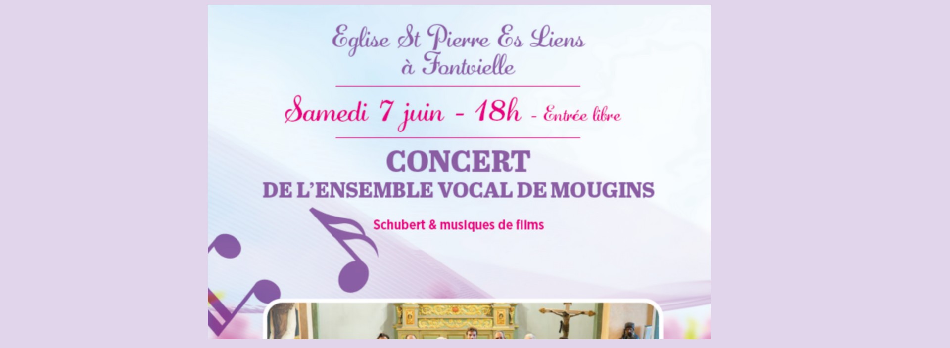 Concert de l'ensemble vocale de Mougins  l'glise de Fontvieille