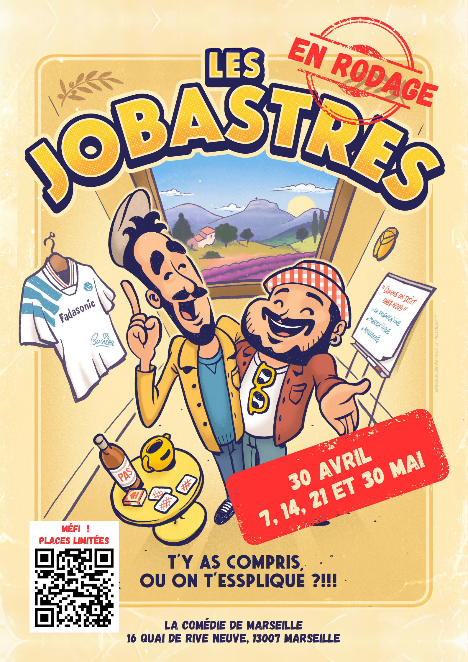 Spectacle Les Jobastres en rodage