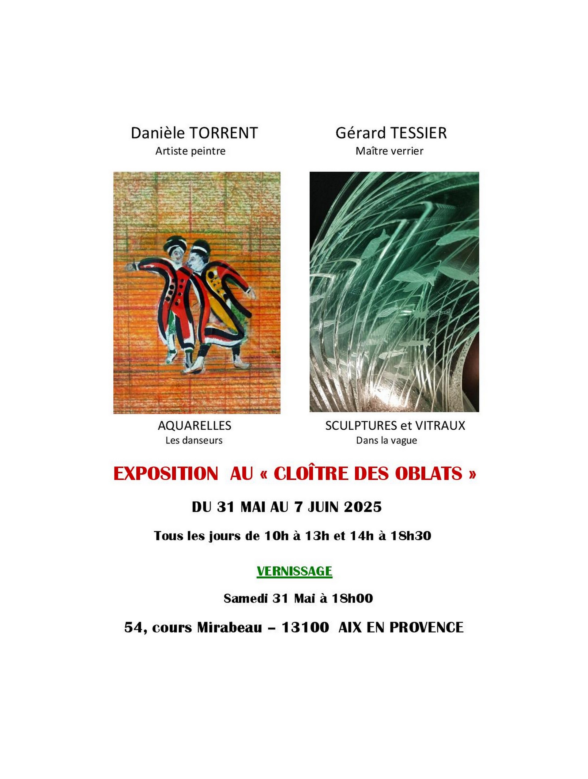 Exposition aquarelles et vitraux