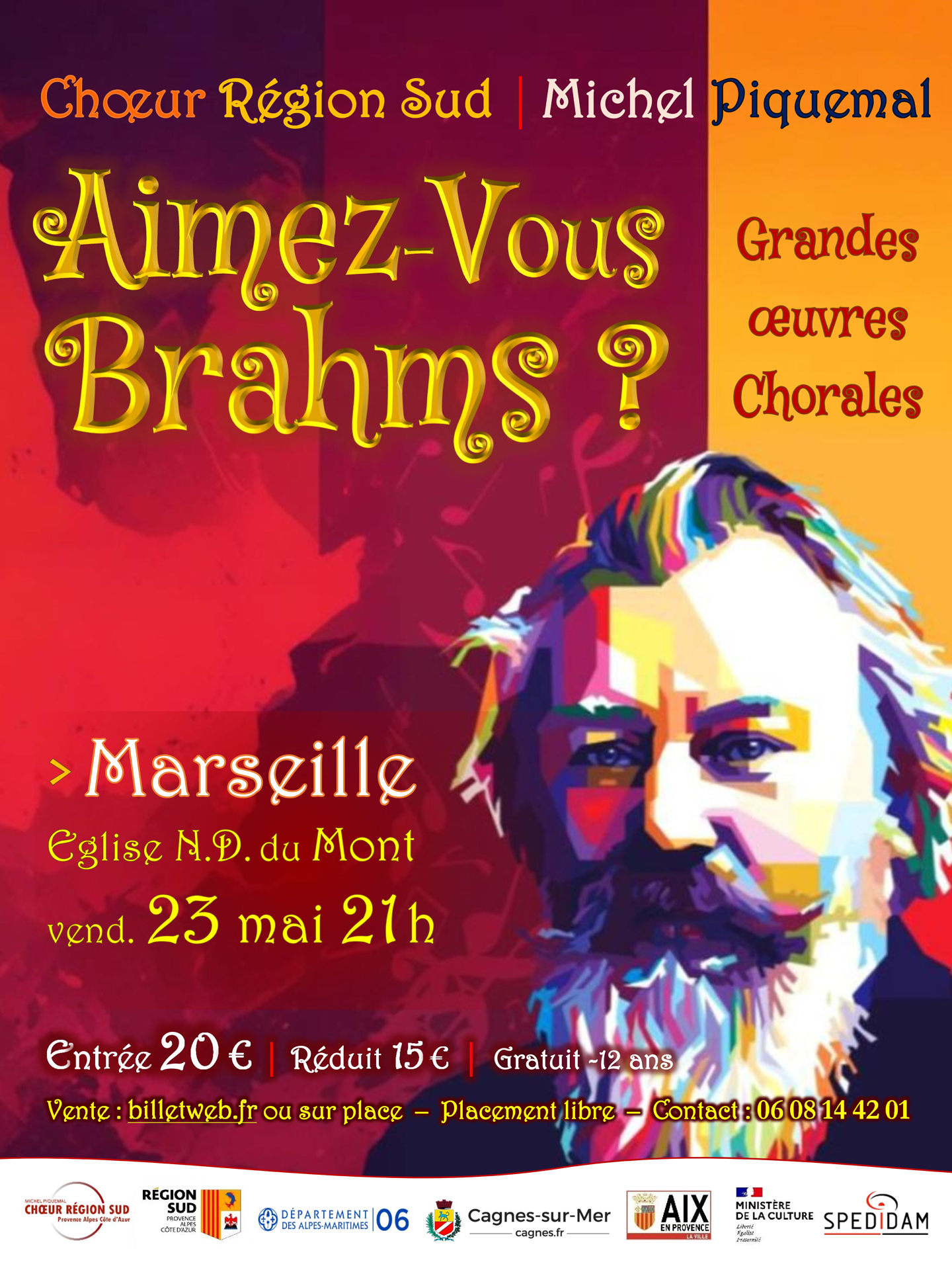 Concert du Choeur Rgion Sud : Aimez-vous Brahms ?