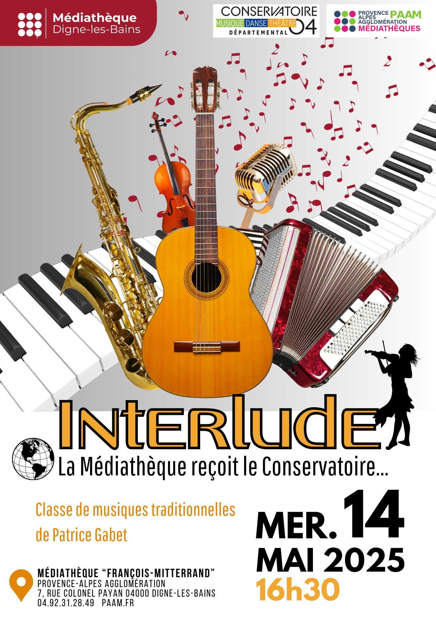 Interlude : La Mdiathque reoit le Conservatoire pour un concert de musique traditionnelle