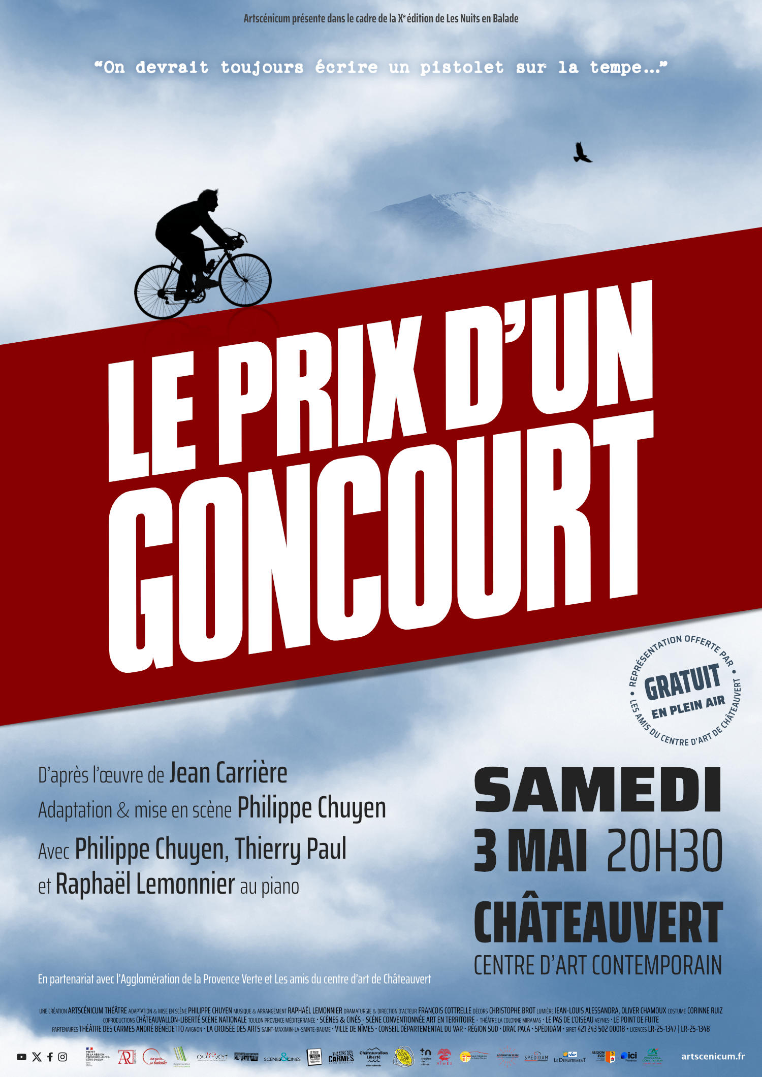 Spectacle de thatre : Le prix d'un goncourt | Festival Les Nuits en balade