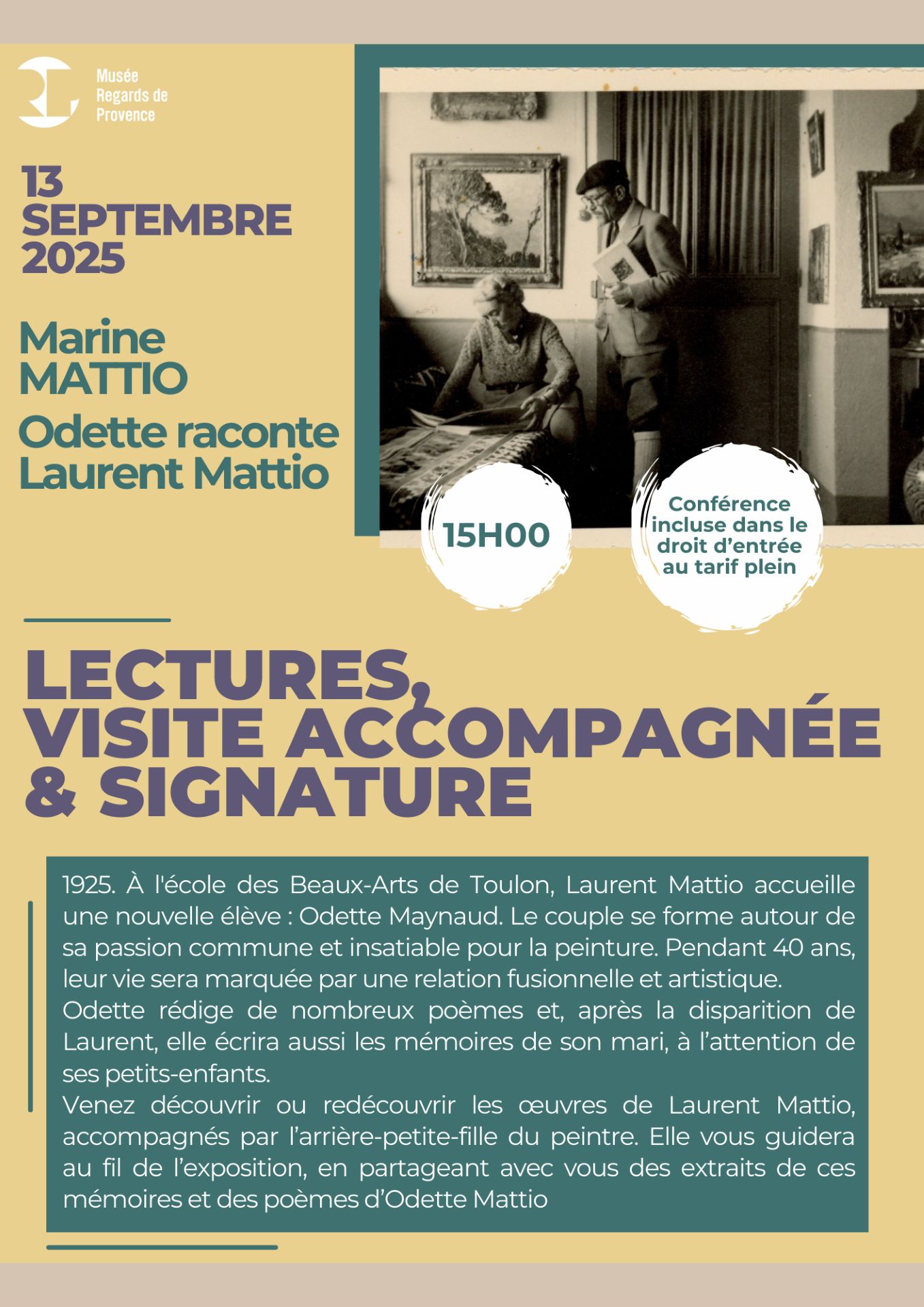 Lecture et visite accompagne par Marine Mattio : 