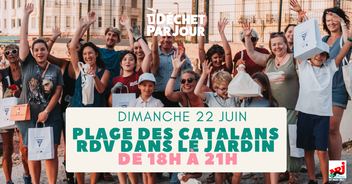 Cleanup sur la plage des Catalans