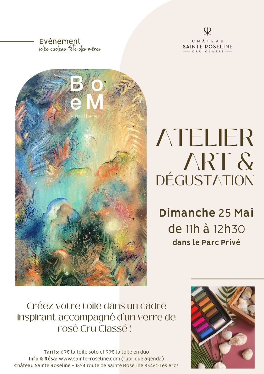 Atelier Art et Dgustation au Chteau Sainte Roseline