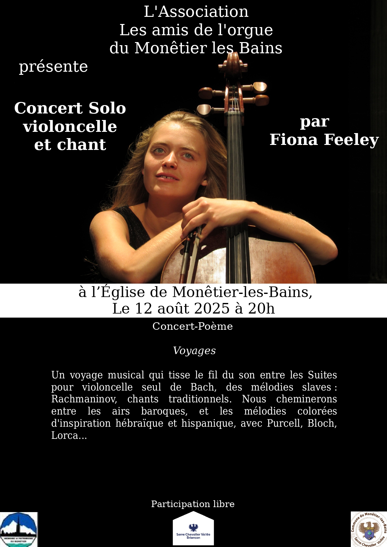 Concert solo violoncelle et chant
