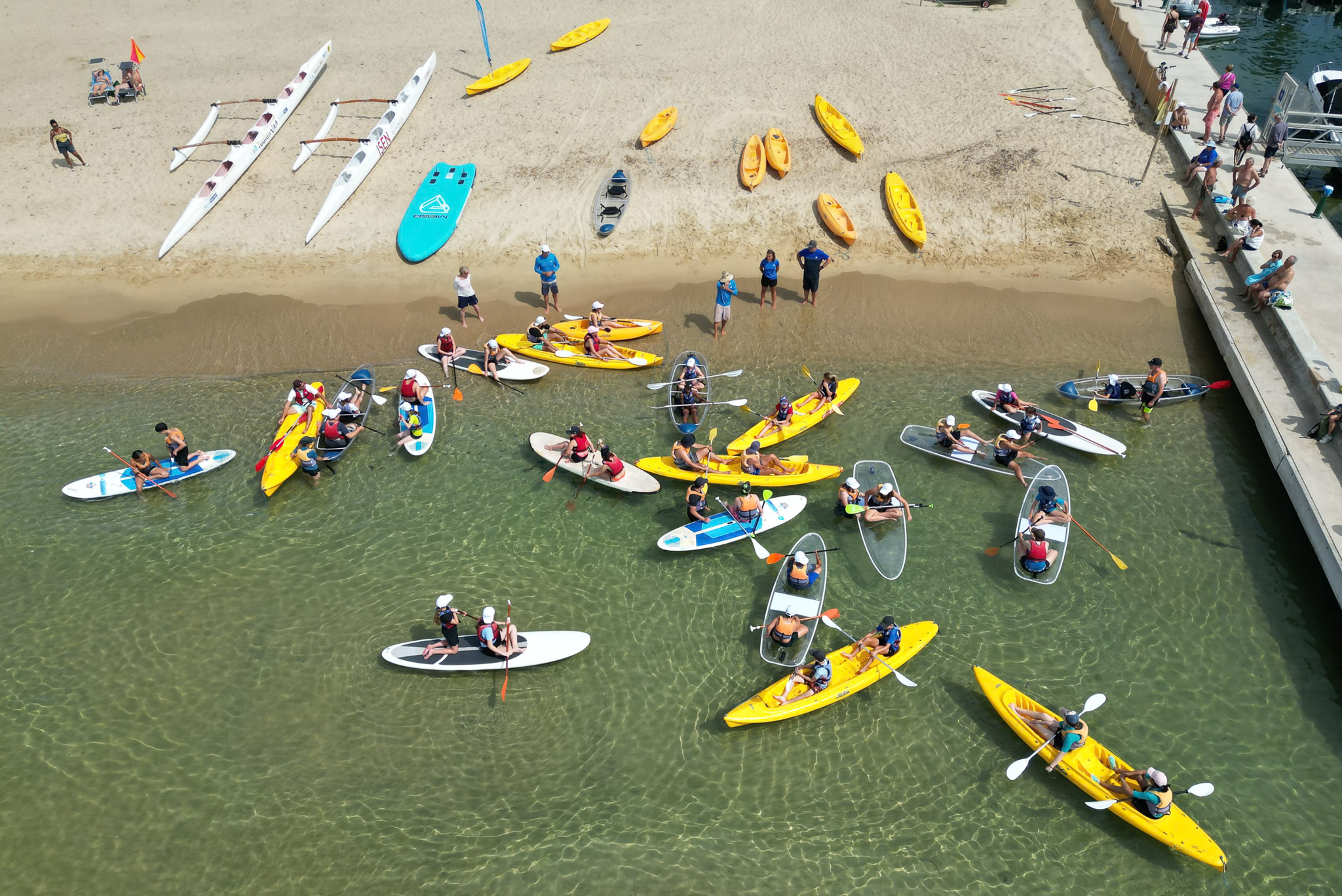 Sortie  la voile, en kayak et paddle