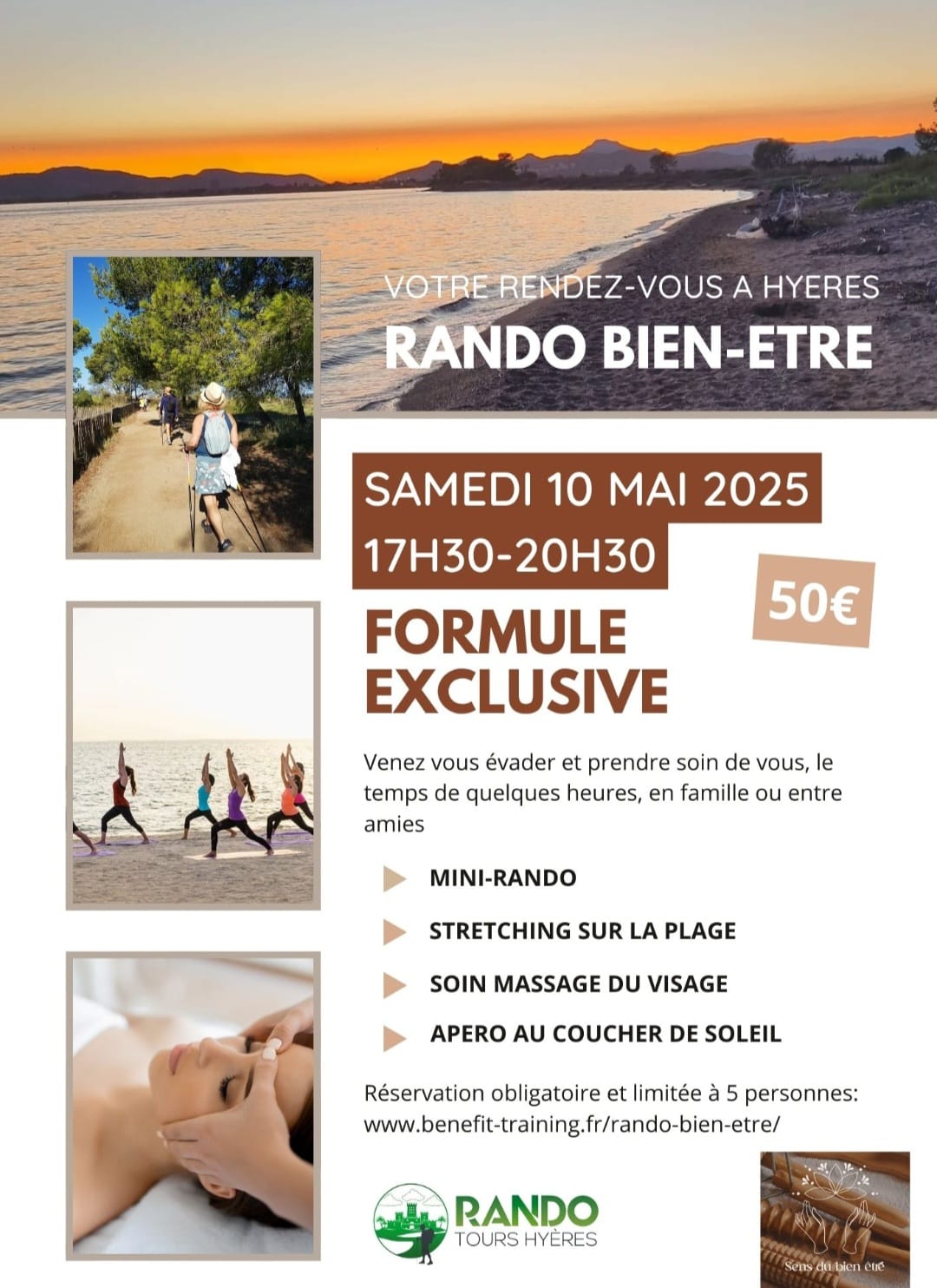Mini-rando bien-tre, stretching et massage