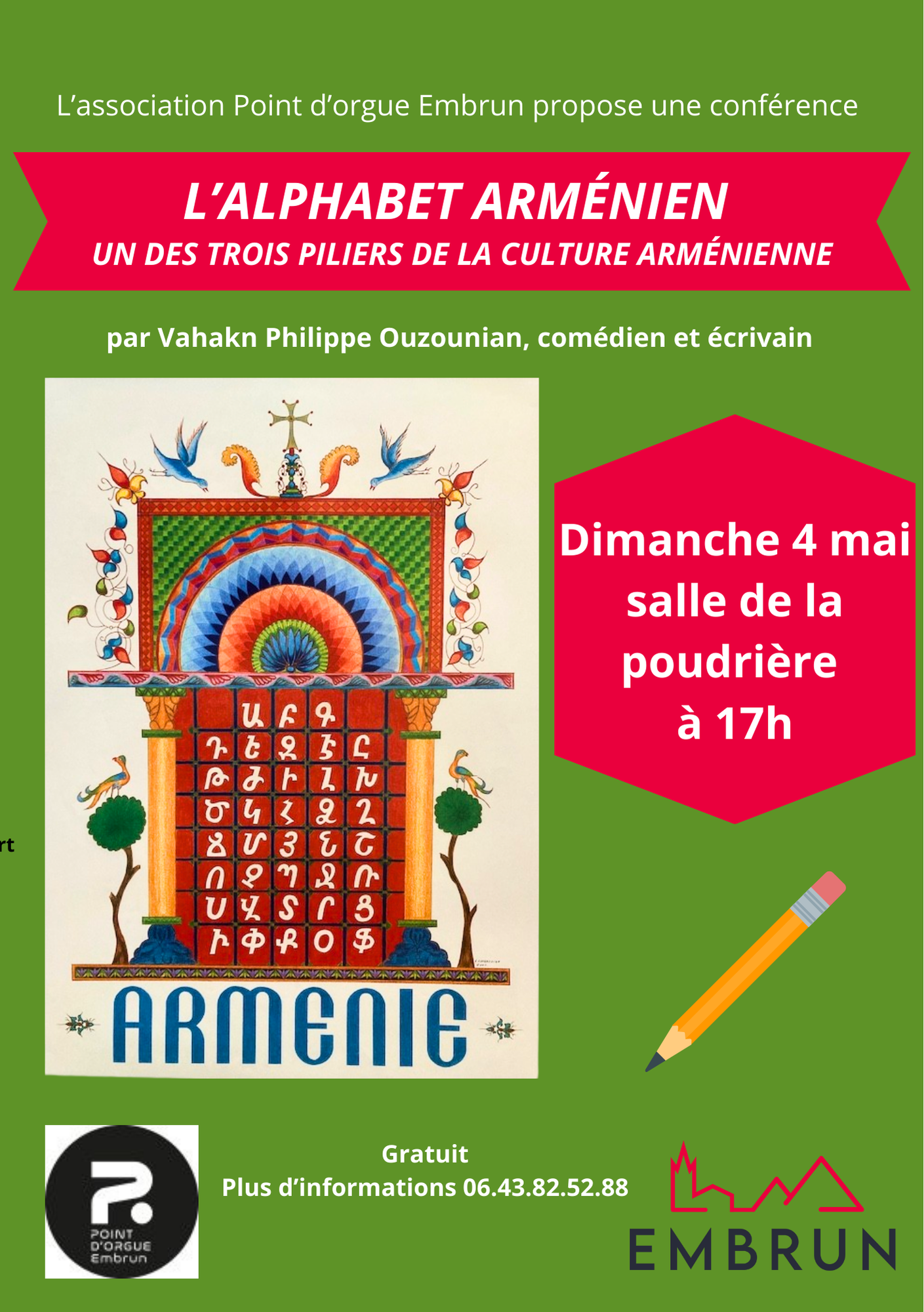 Confrence - L'alphabet Armnien, toute une histoire