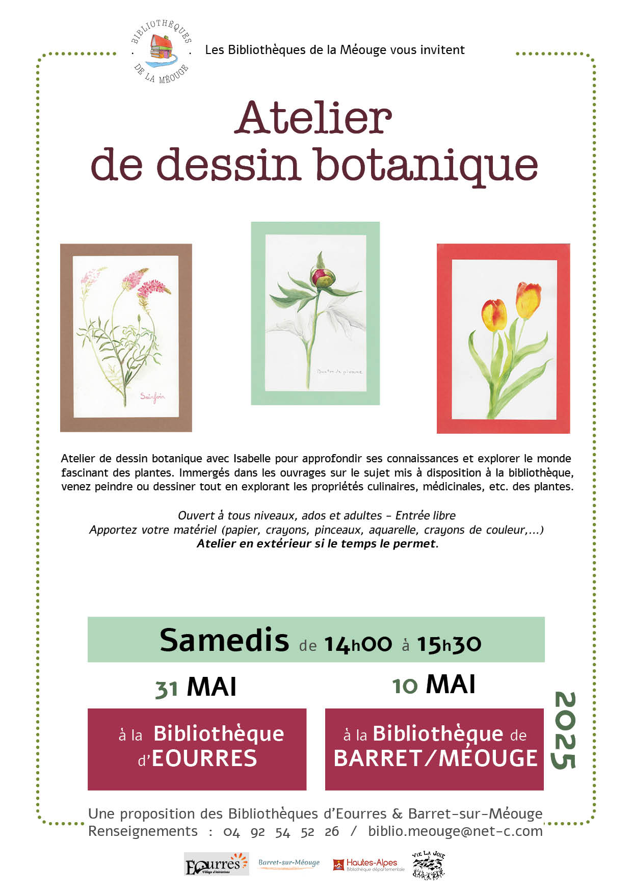Atelier de dessin botanique