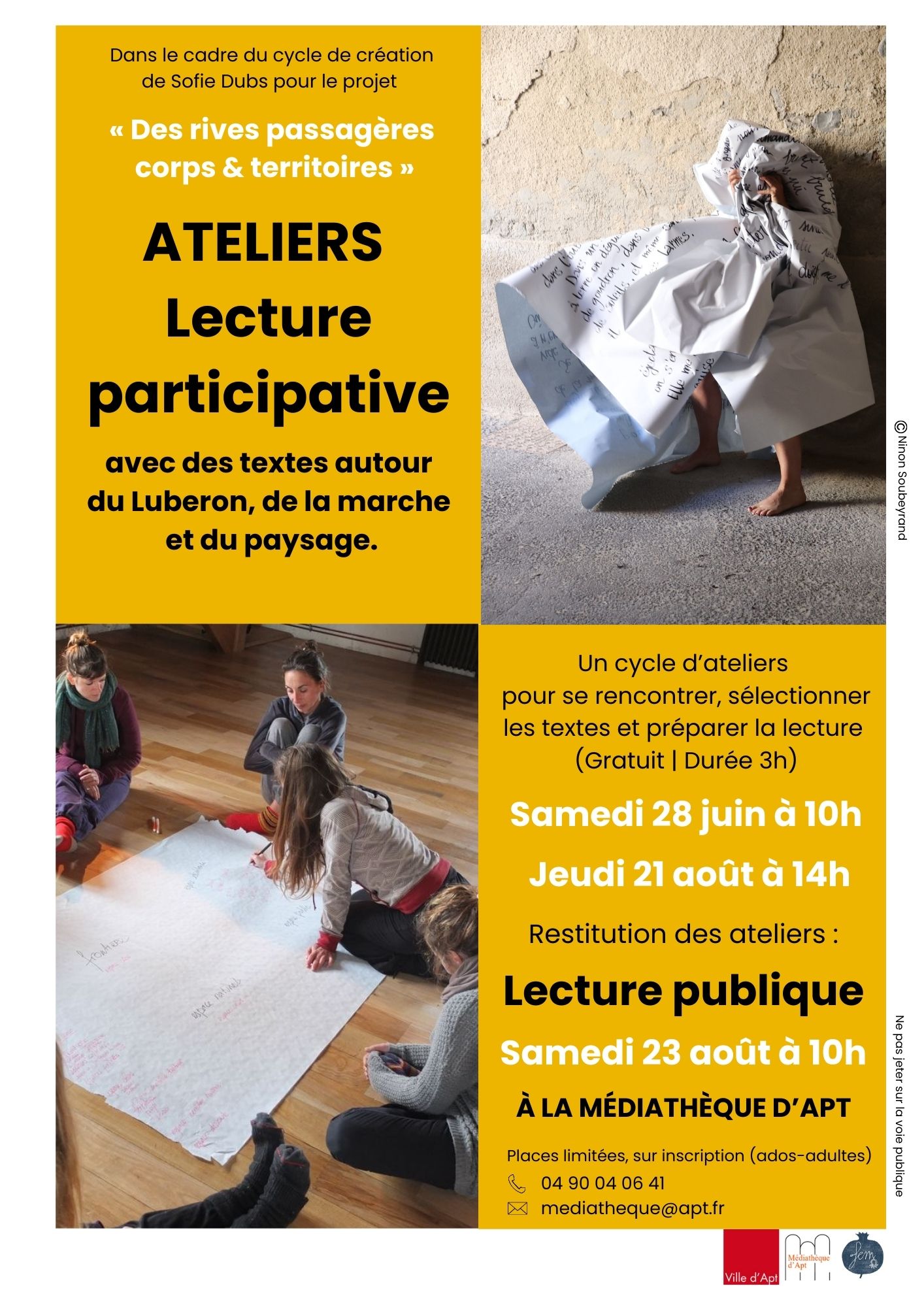 Ateliers de lecture participative & publique autour du Luberon, de la marche et du paysage