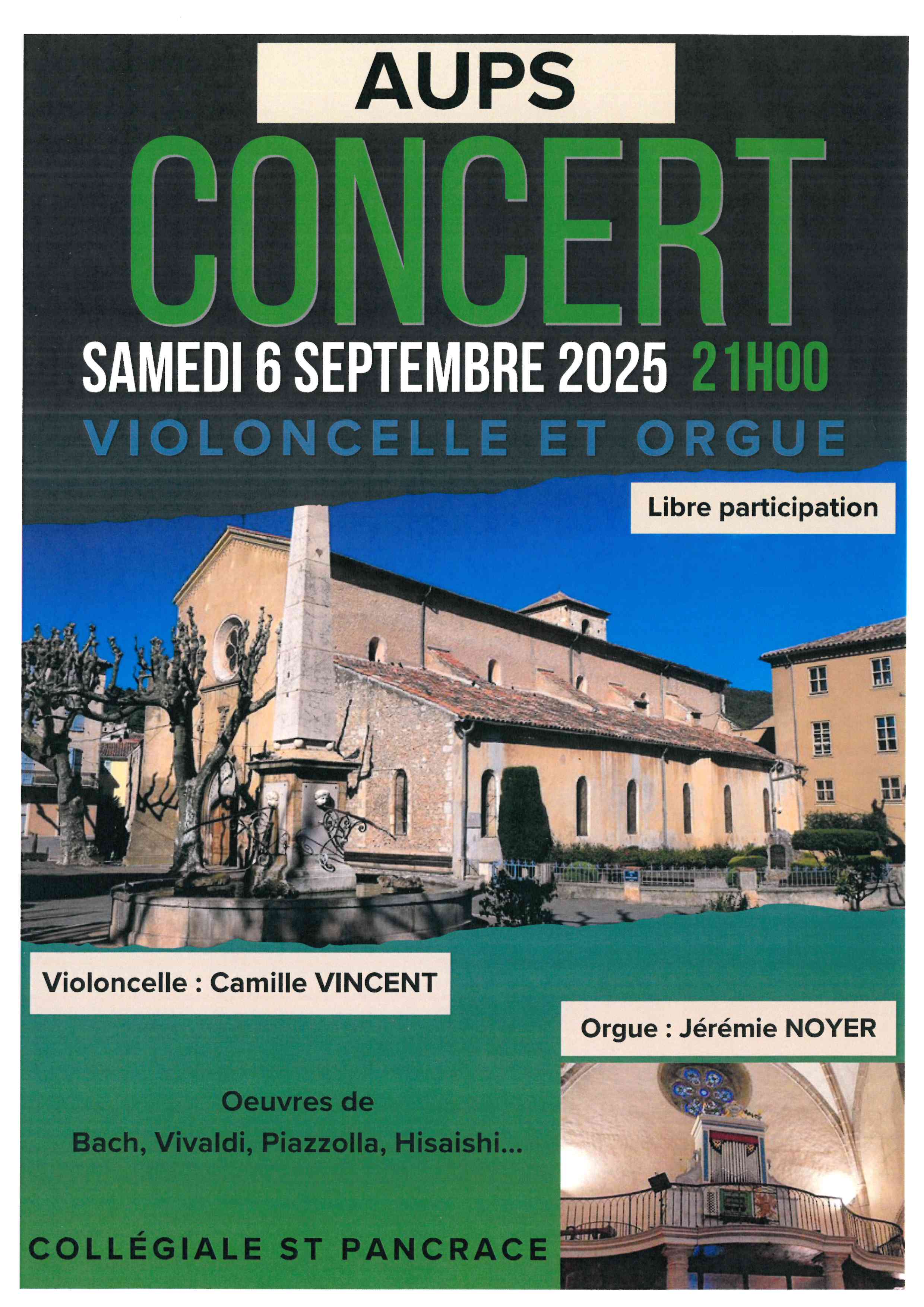 Concert violoncelle et orgue