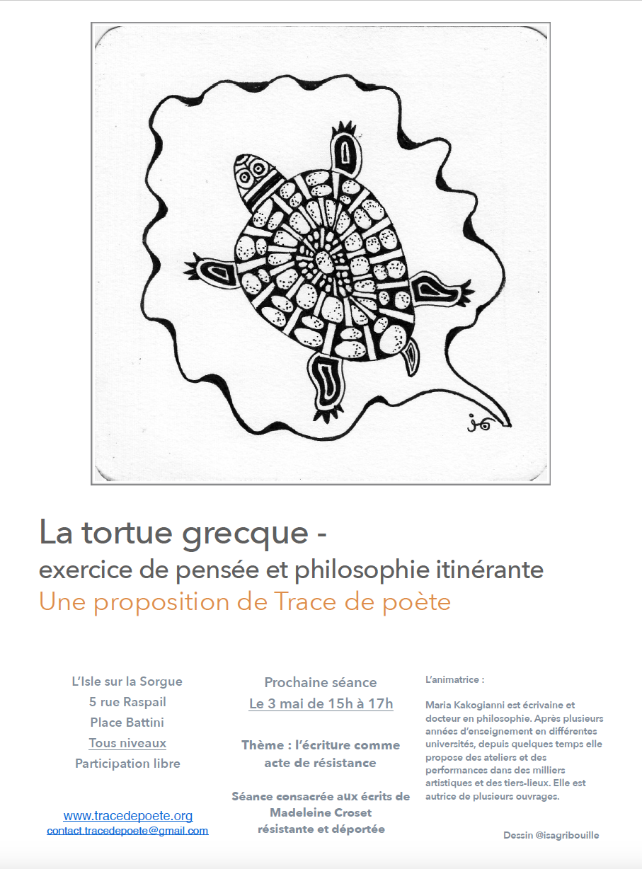 La Tortue grecque / Atelier philosophique / Madeleine Croset