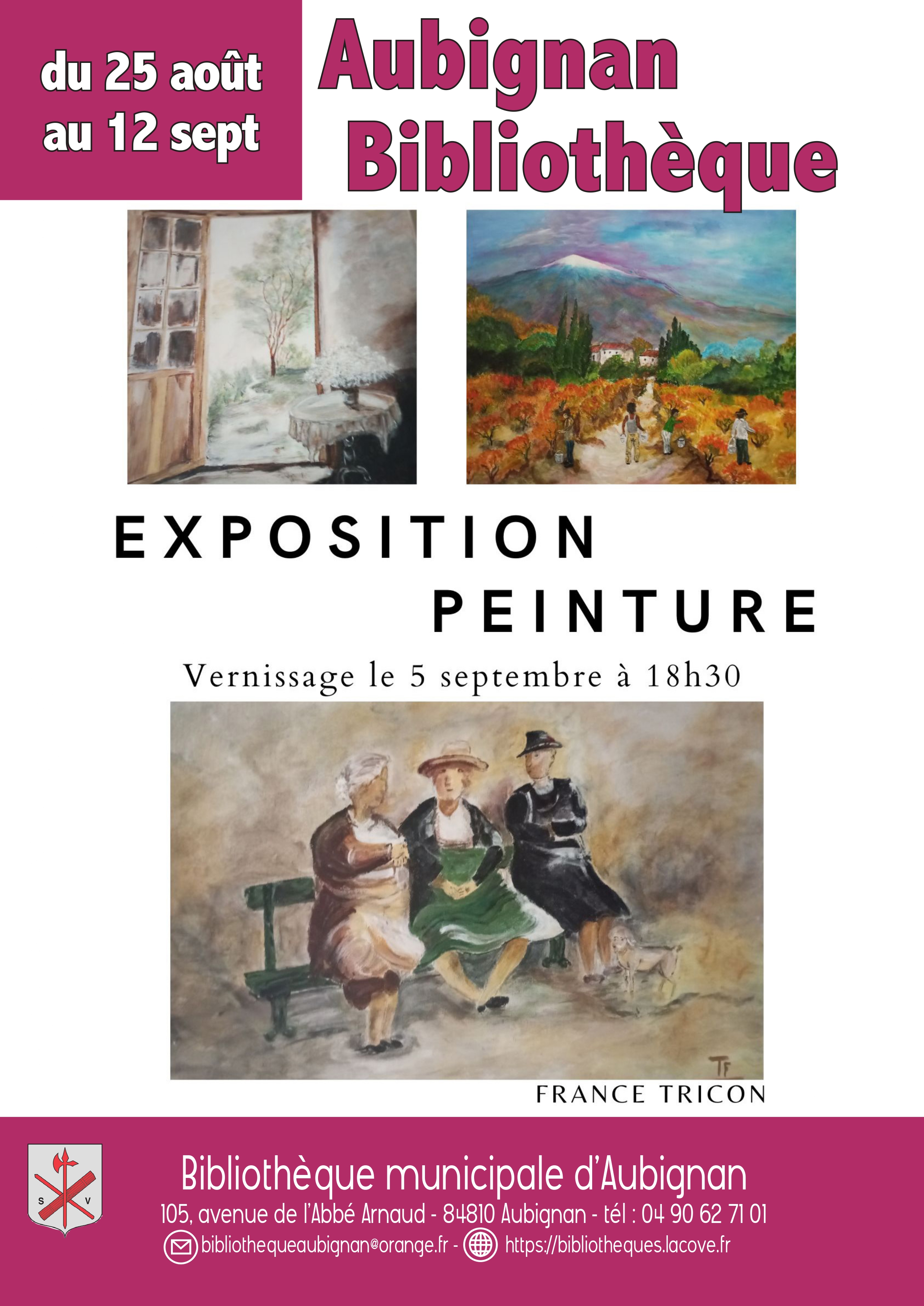 Exposition de peintures de France Tricon