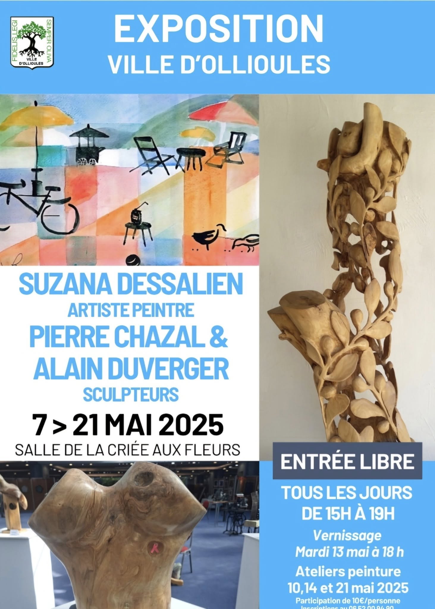 Exposition Suzana Dessalien, Pierre Chazal & Alain Duverger