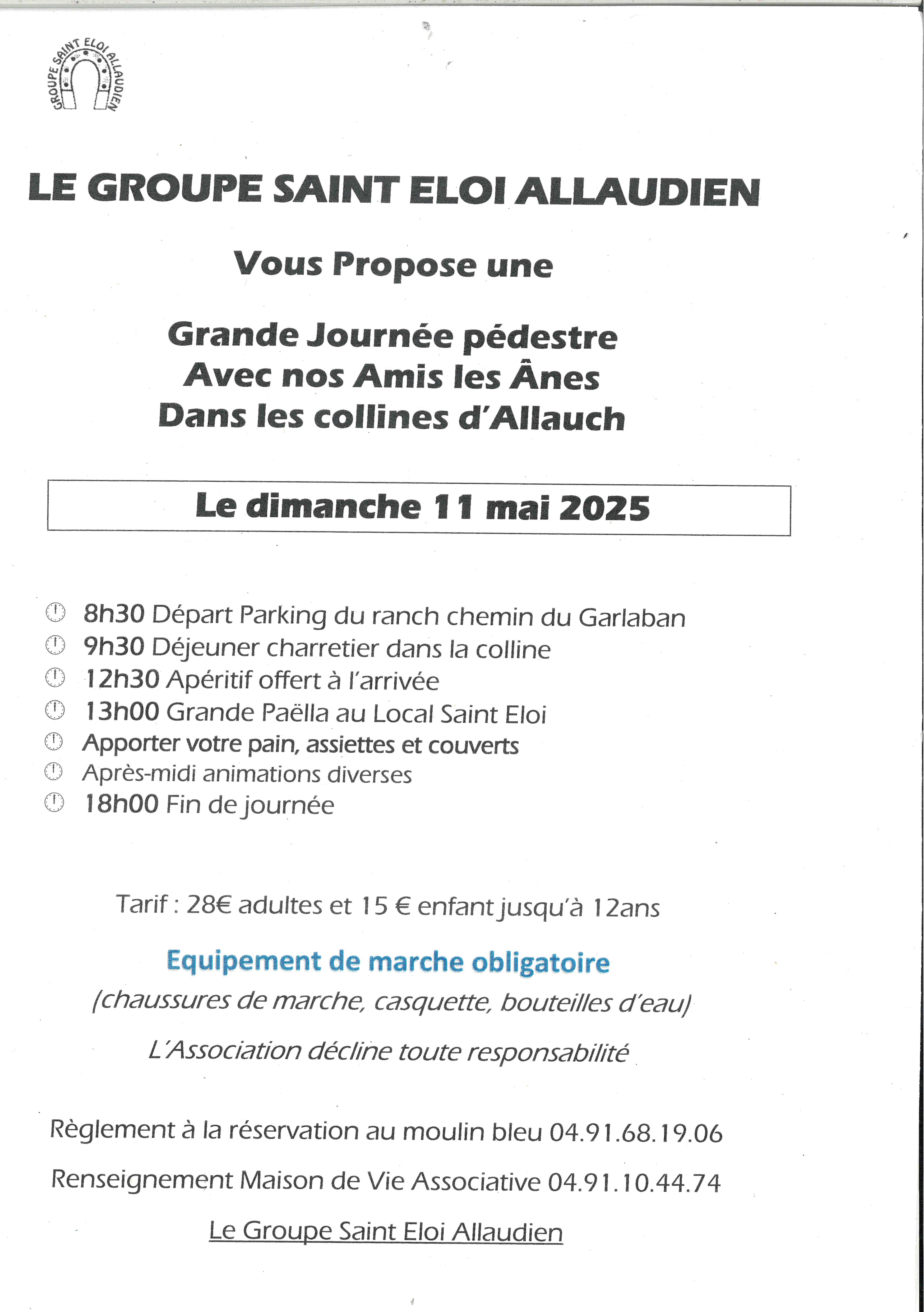 Grande journe pdestre avec nos amis les nes
