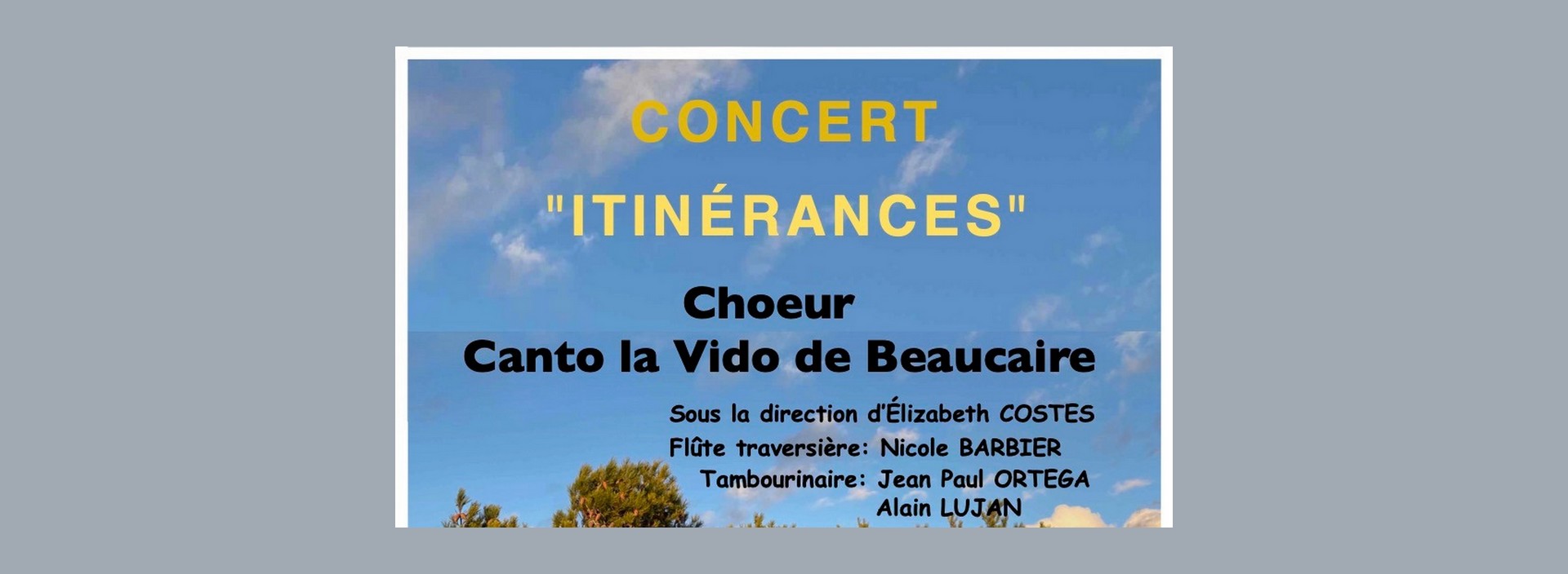Concert 'Itinrances' par la chorale Canto La Vido