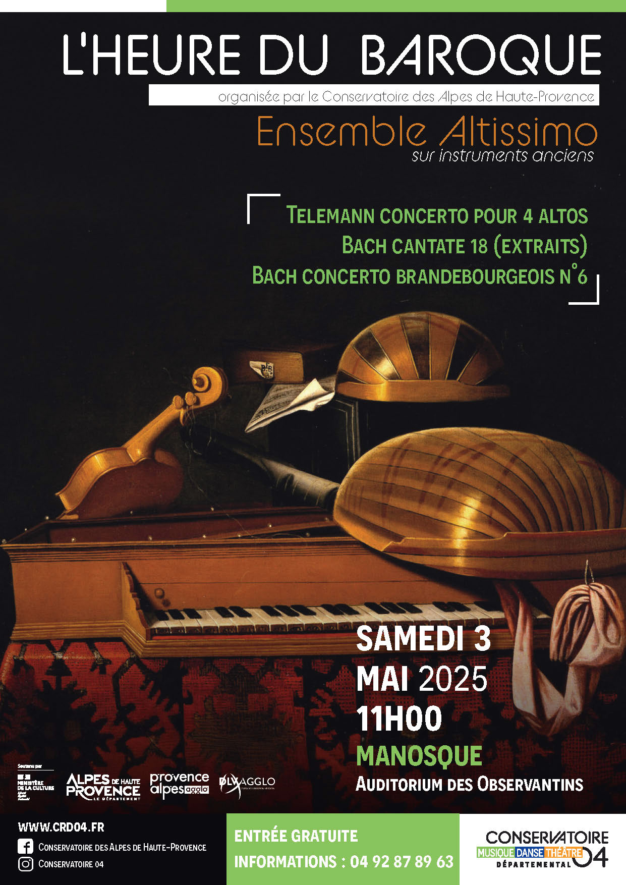 L'Heure Baroque organise par le Conservatoire