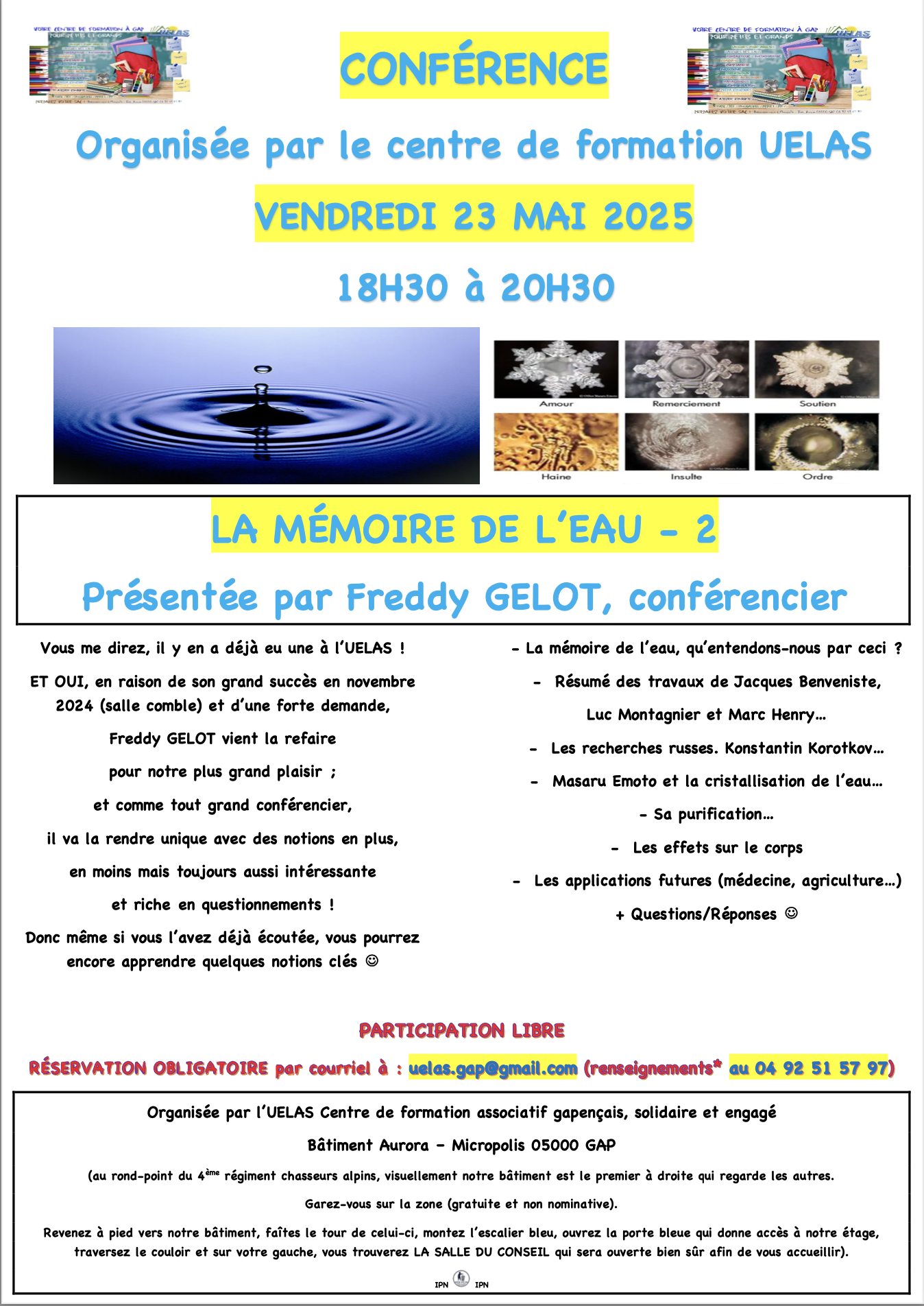 Confrence  la mmoire de l'eau 2