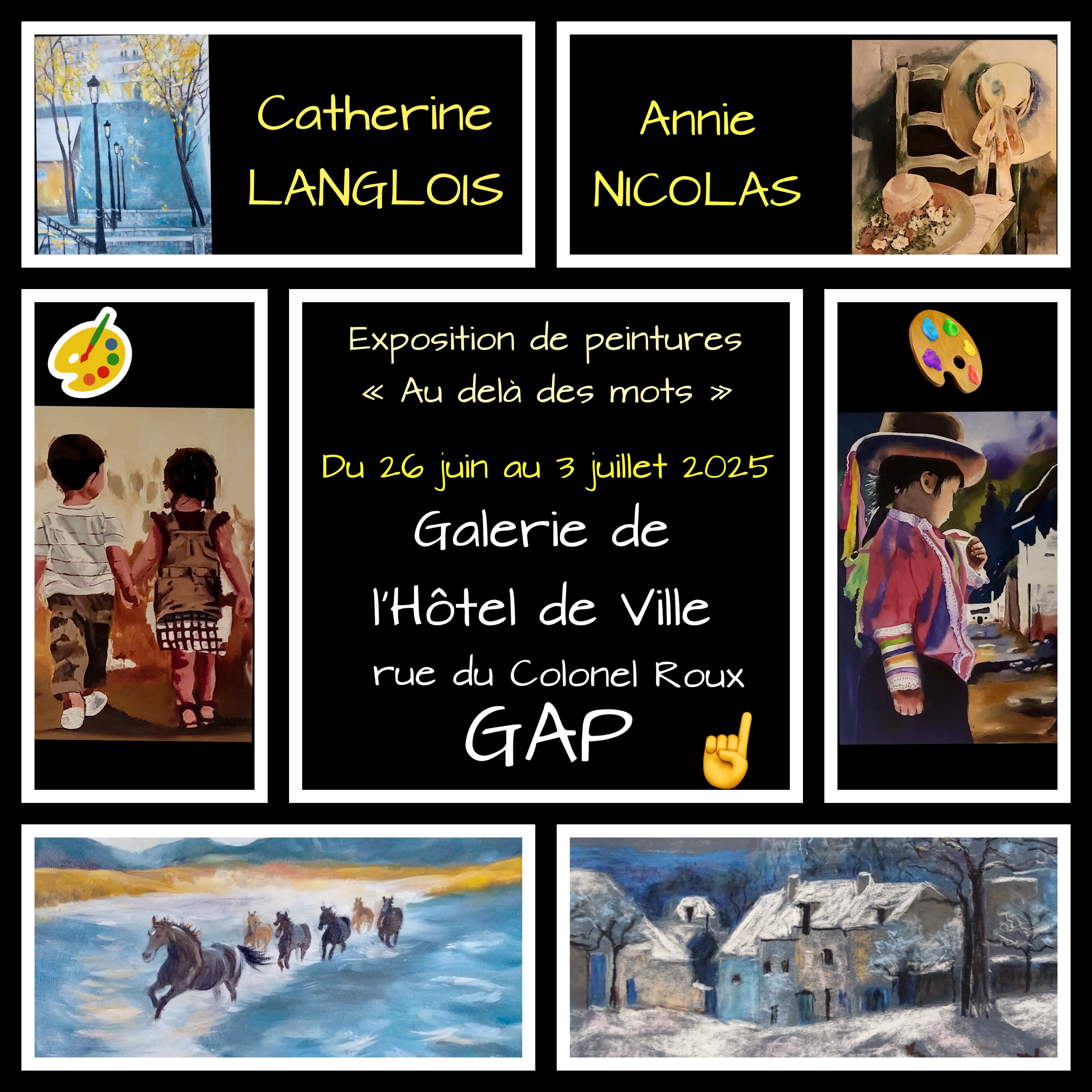 Exposition de peinture Au del des mots